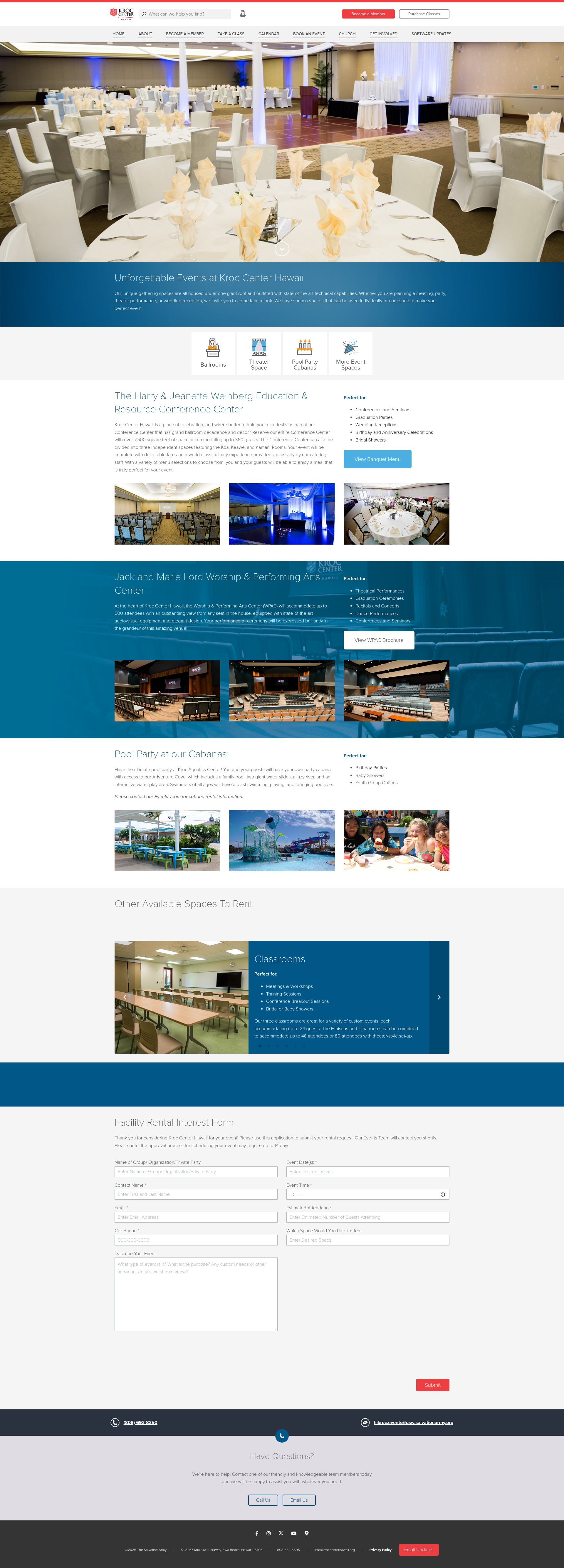 Screenshot of kroccenterhawaii.org