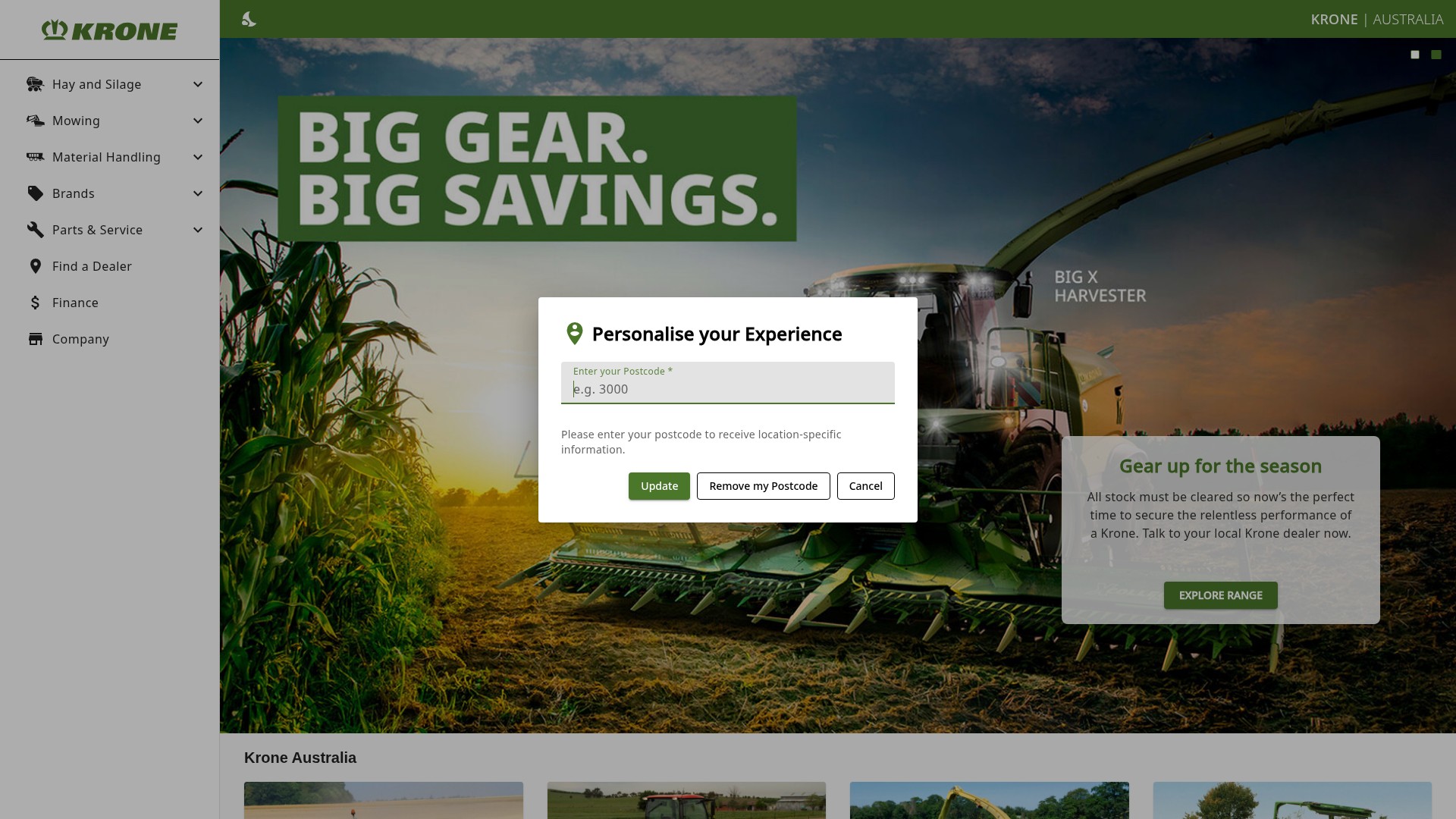 Screenshot of kroneaustralia.com.au