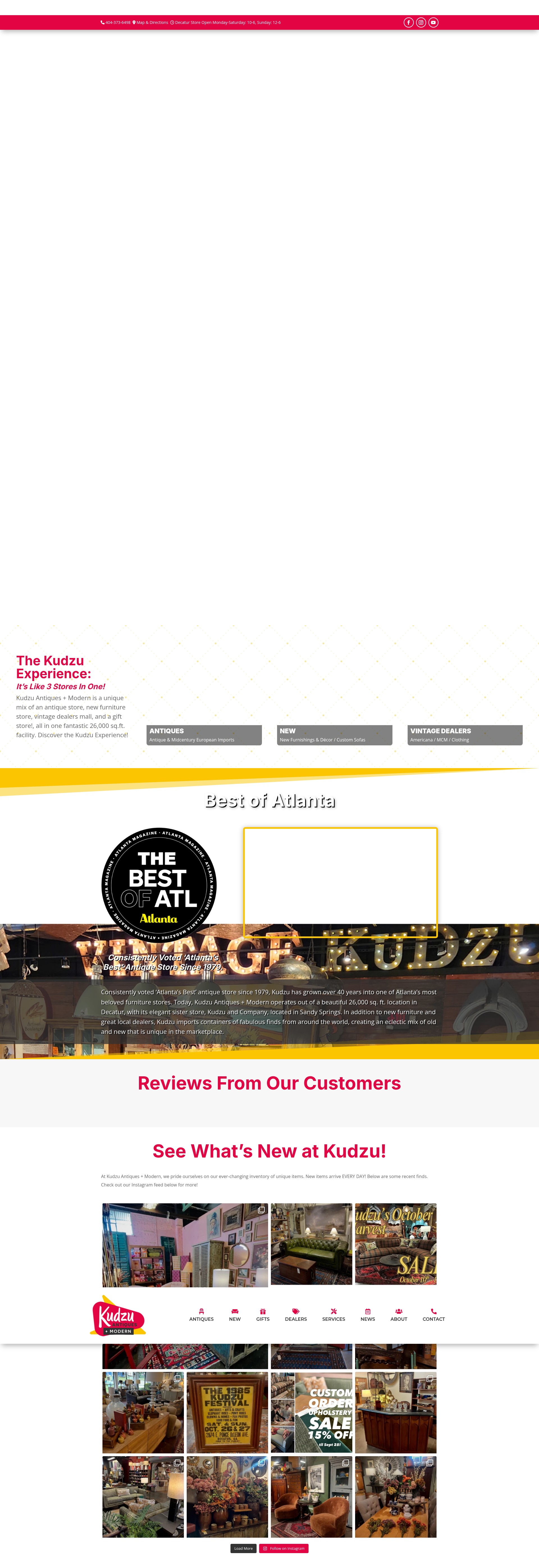 Screenshot of kudzuantiques.com