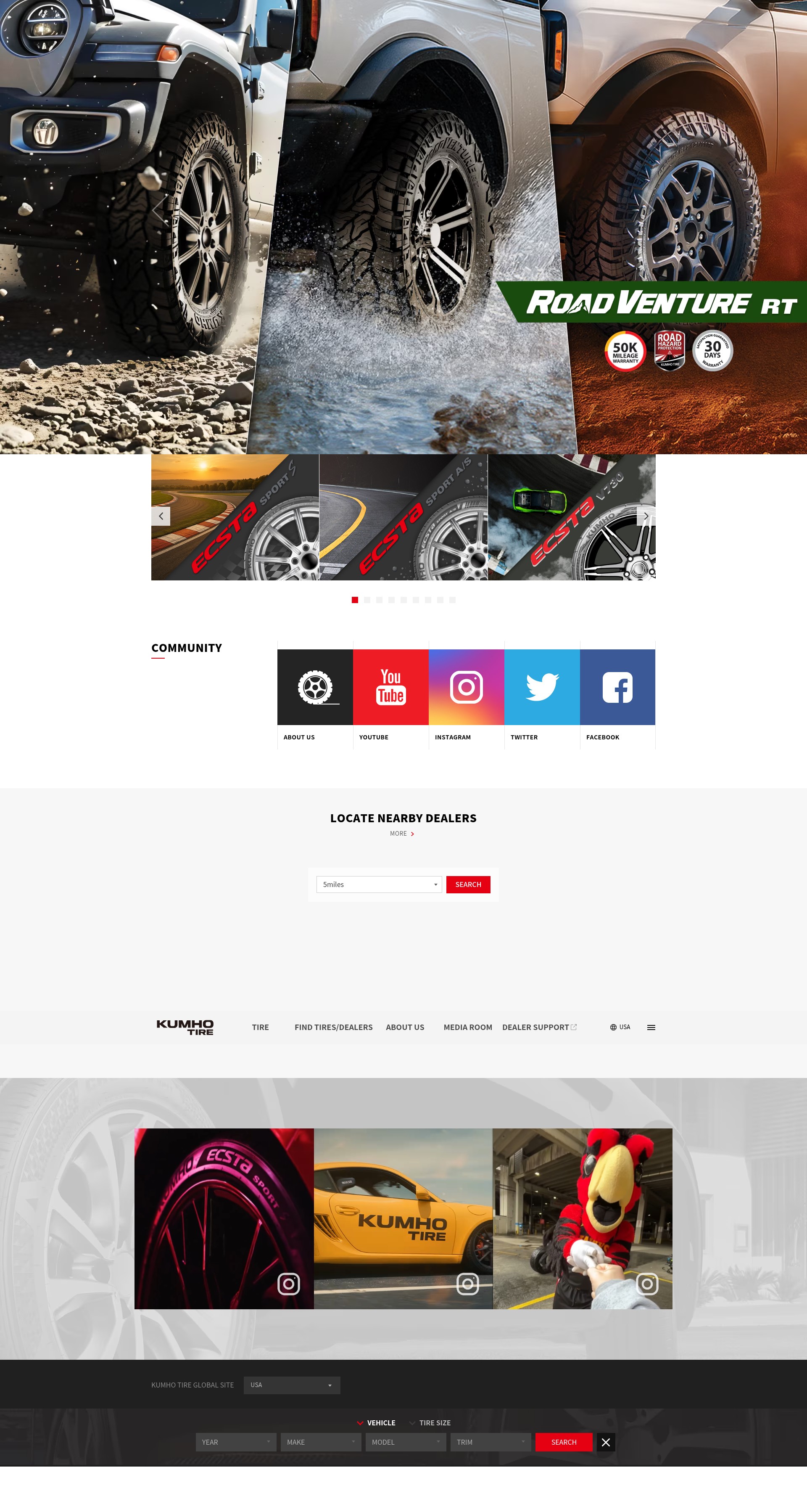 Screenshot of kumhotire.com