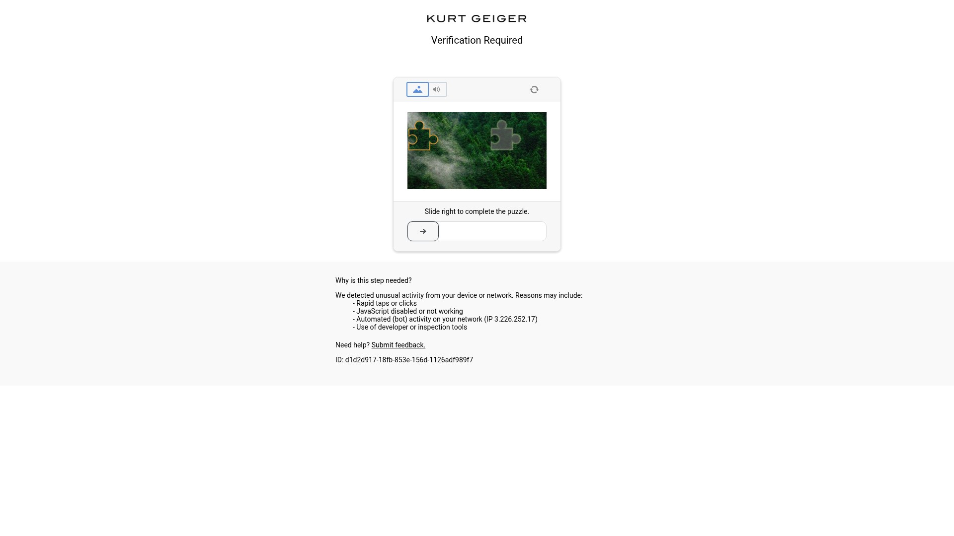 Screenshot of kurtgeiger.com