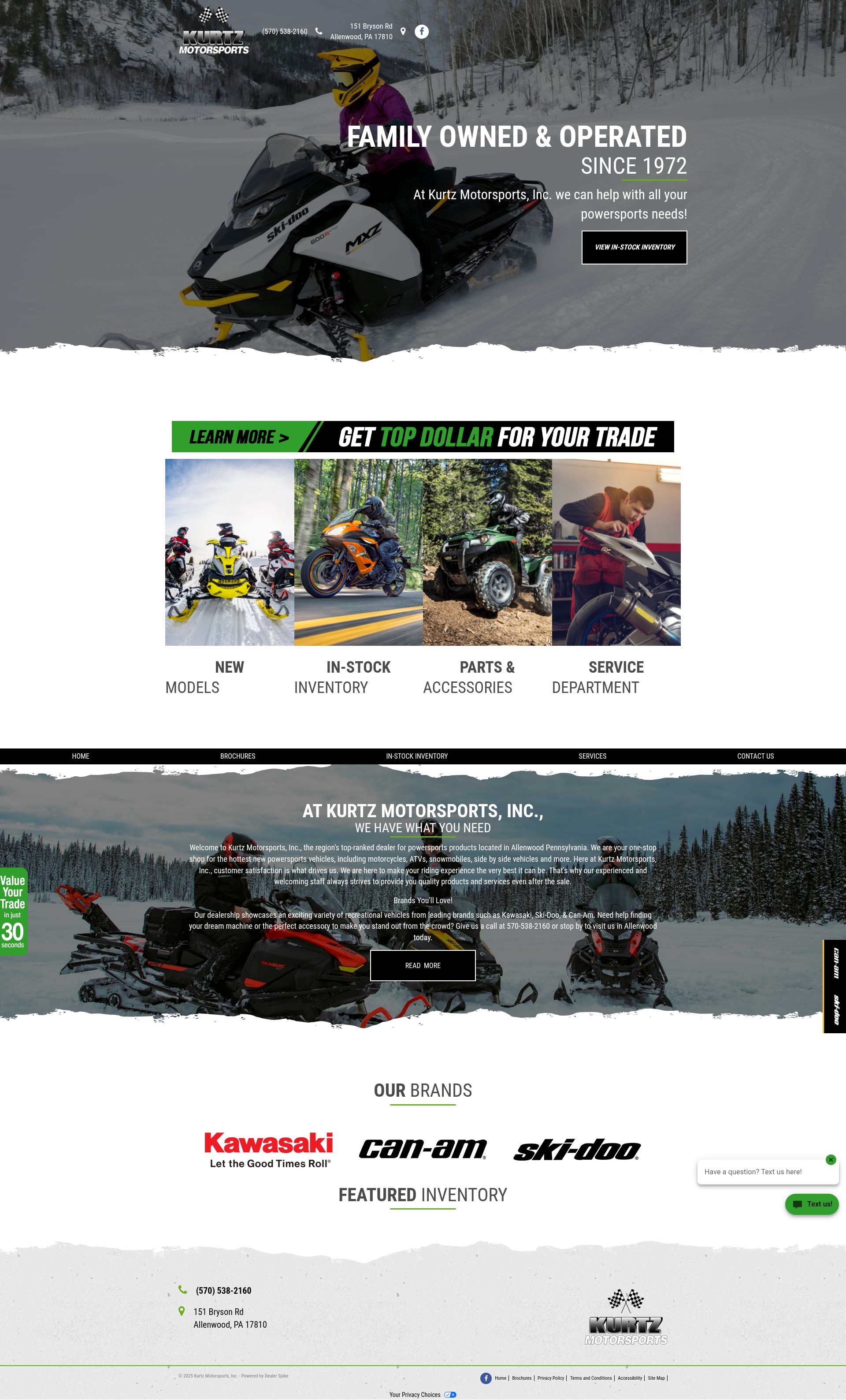 Screenshot of kurtzmotorsports.com