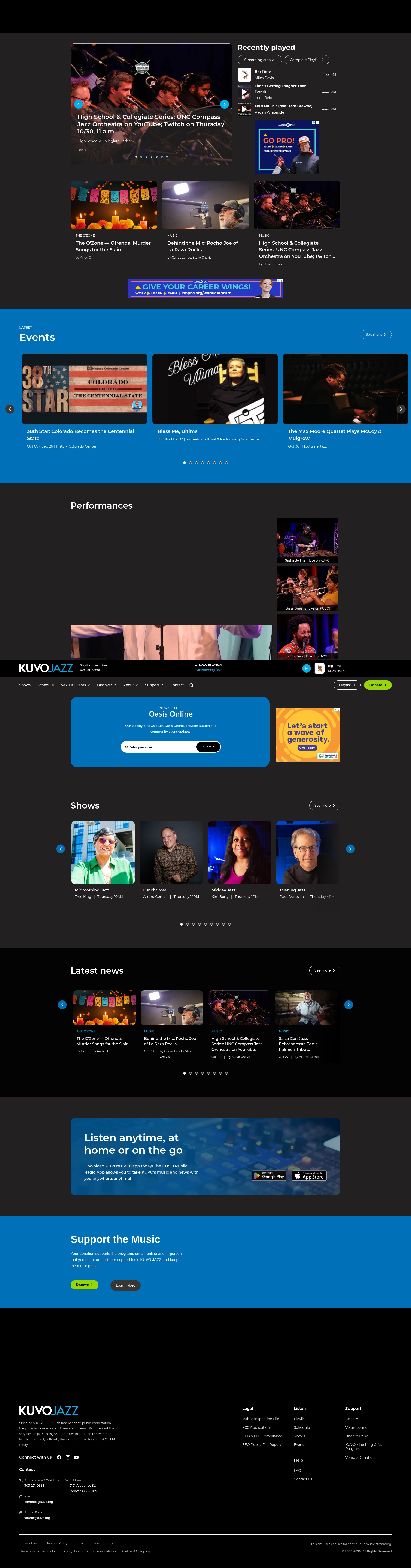 Screenshot of kuvo.org
