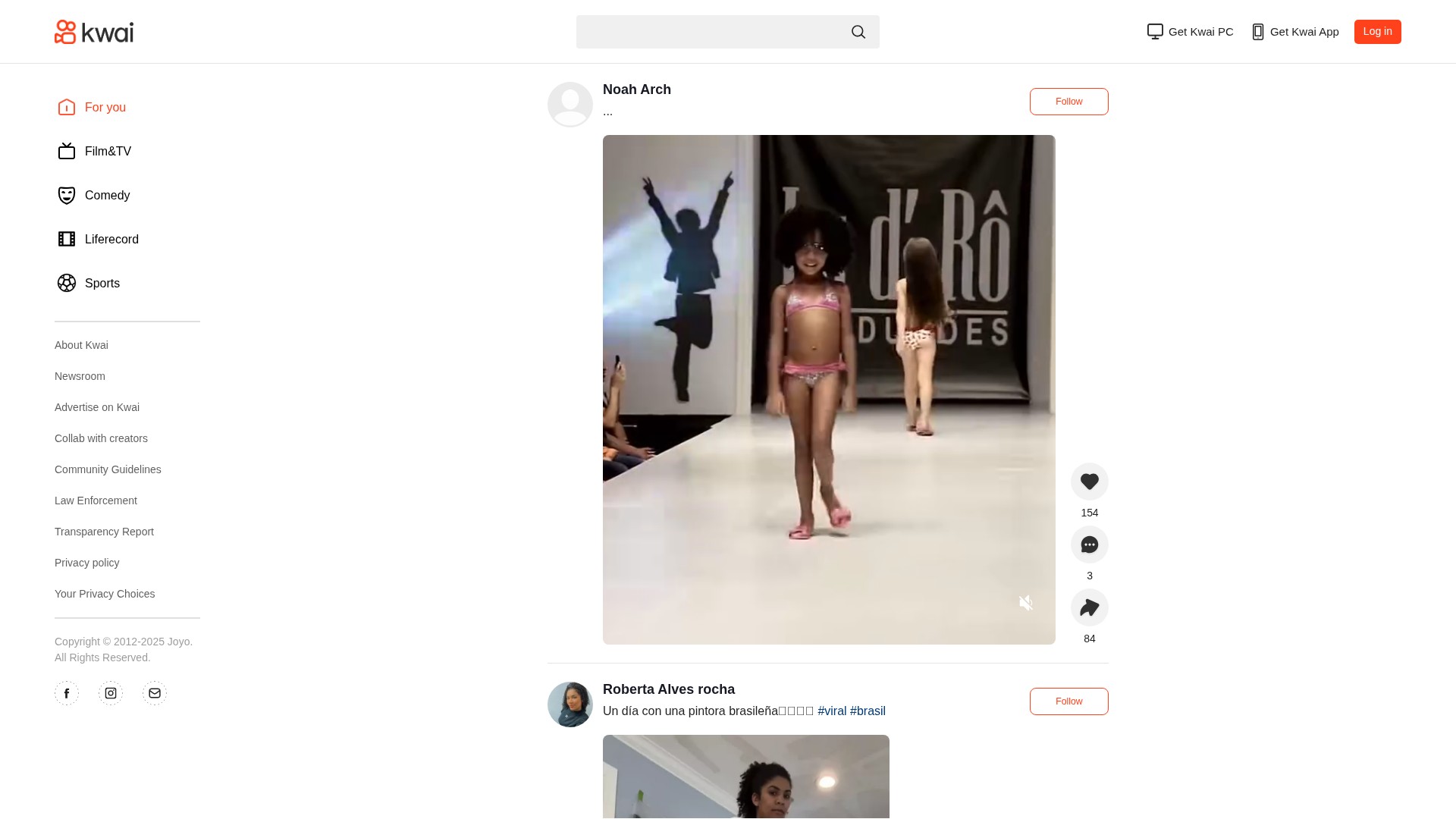 Screenshot of kwai.com