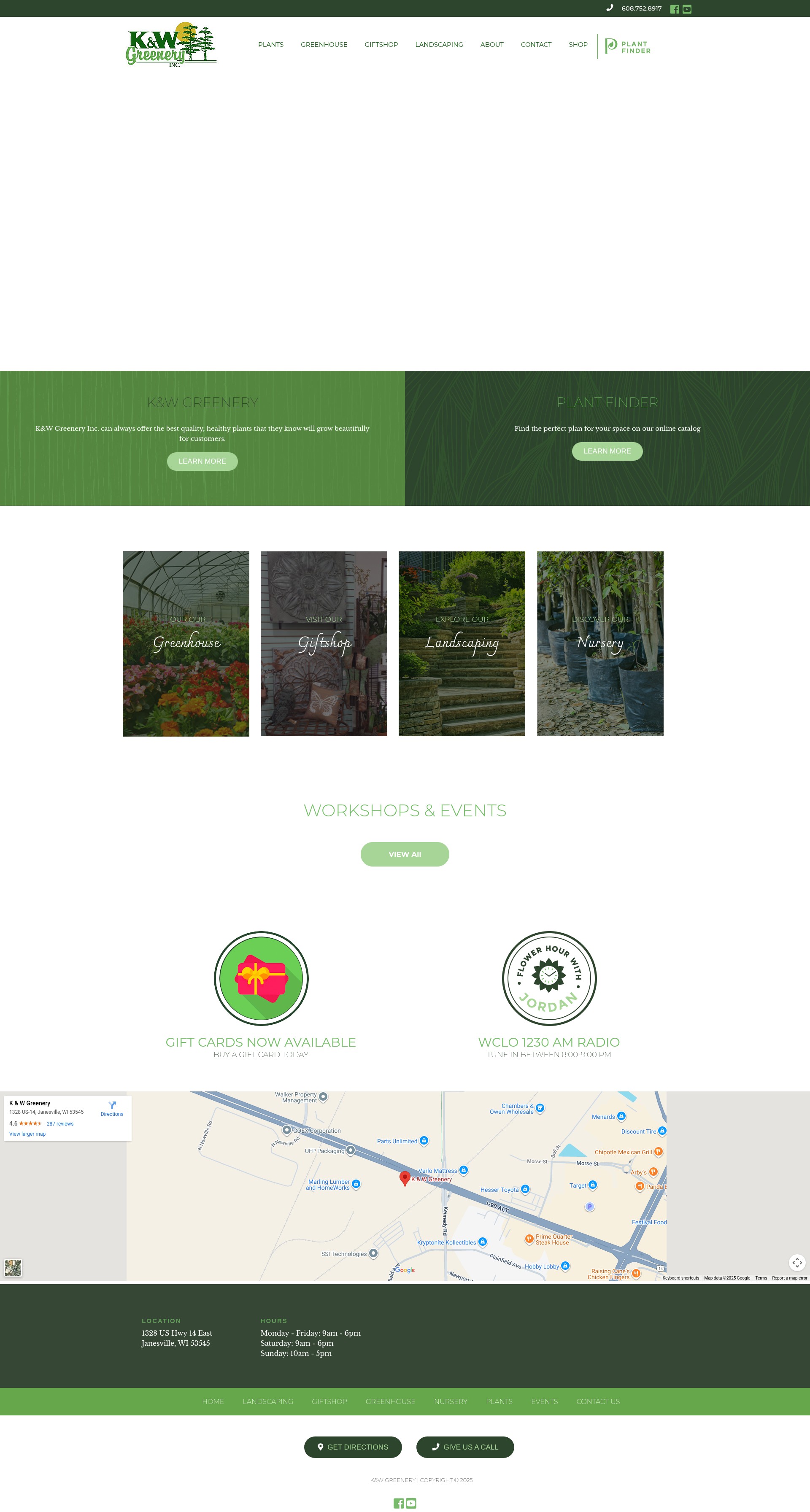 Screenshot of kwgreenery.com