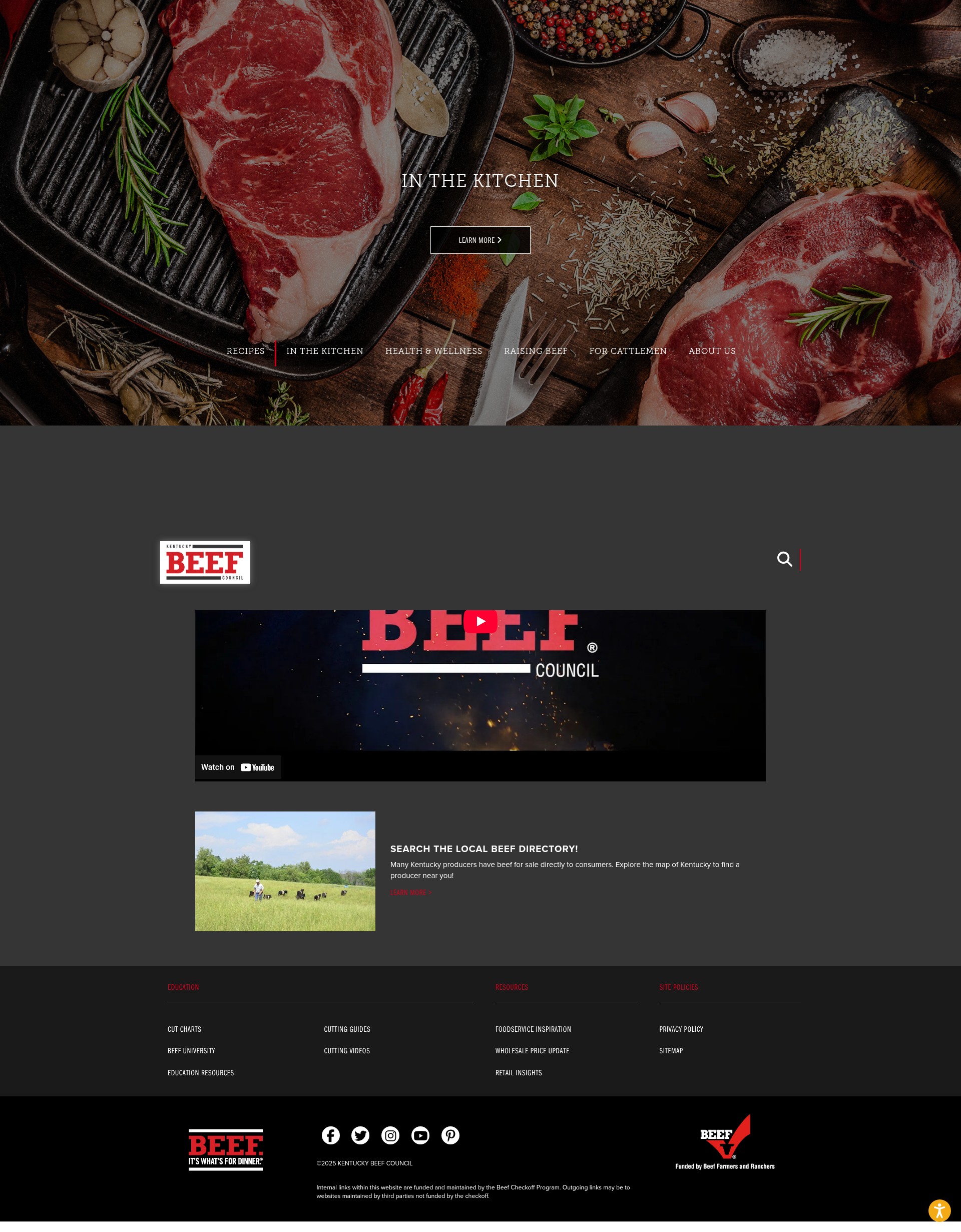 Screenshot of kybeef.com