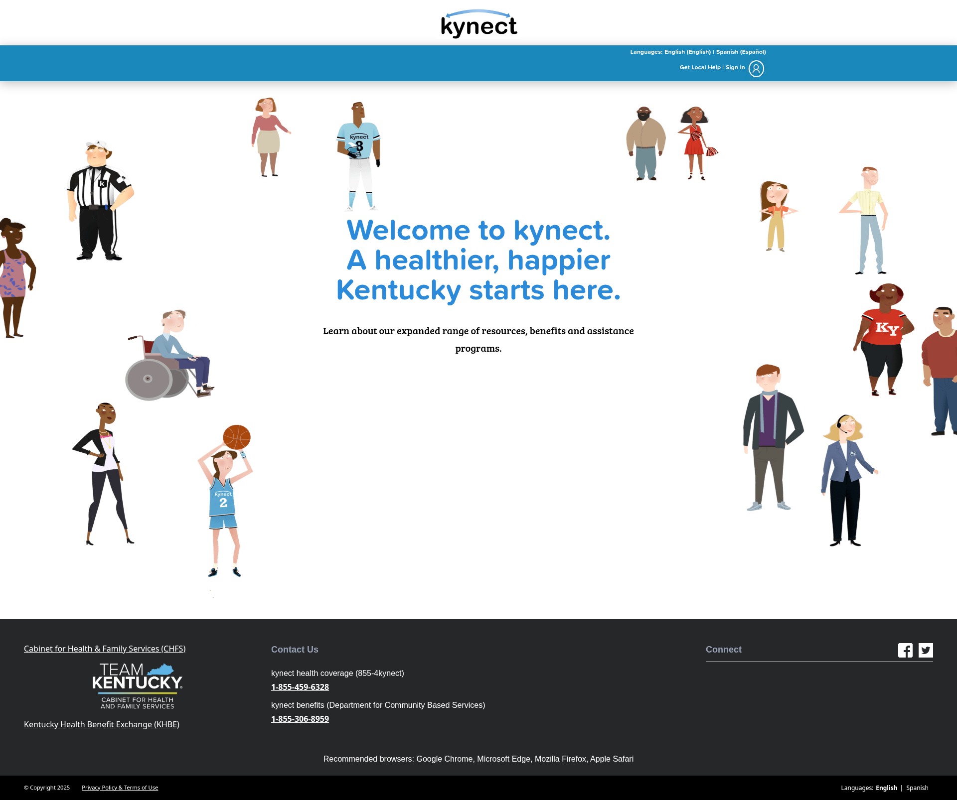 Screenshot of kynect.ky.gov