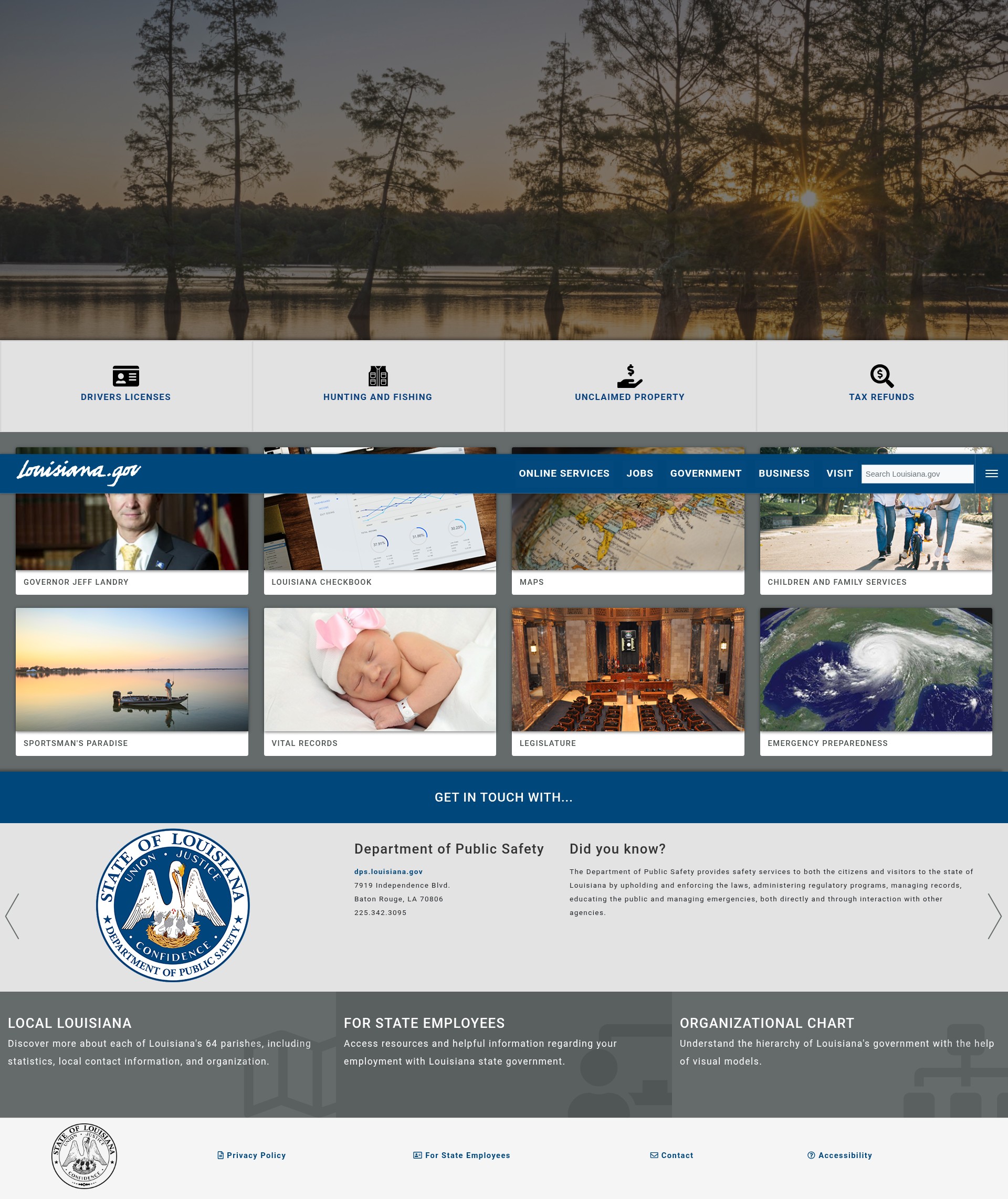 Screenshot of la.gov