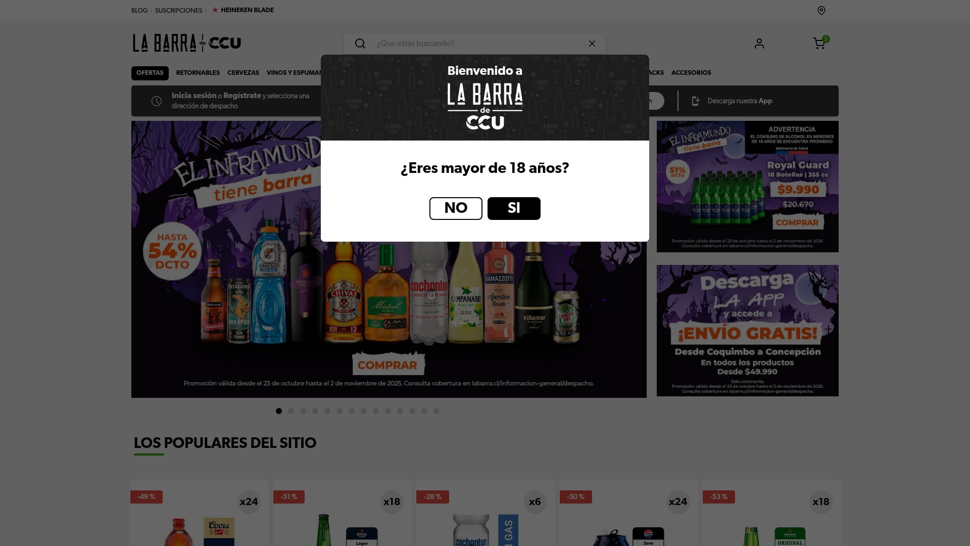 Screenshot of labarra.cl