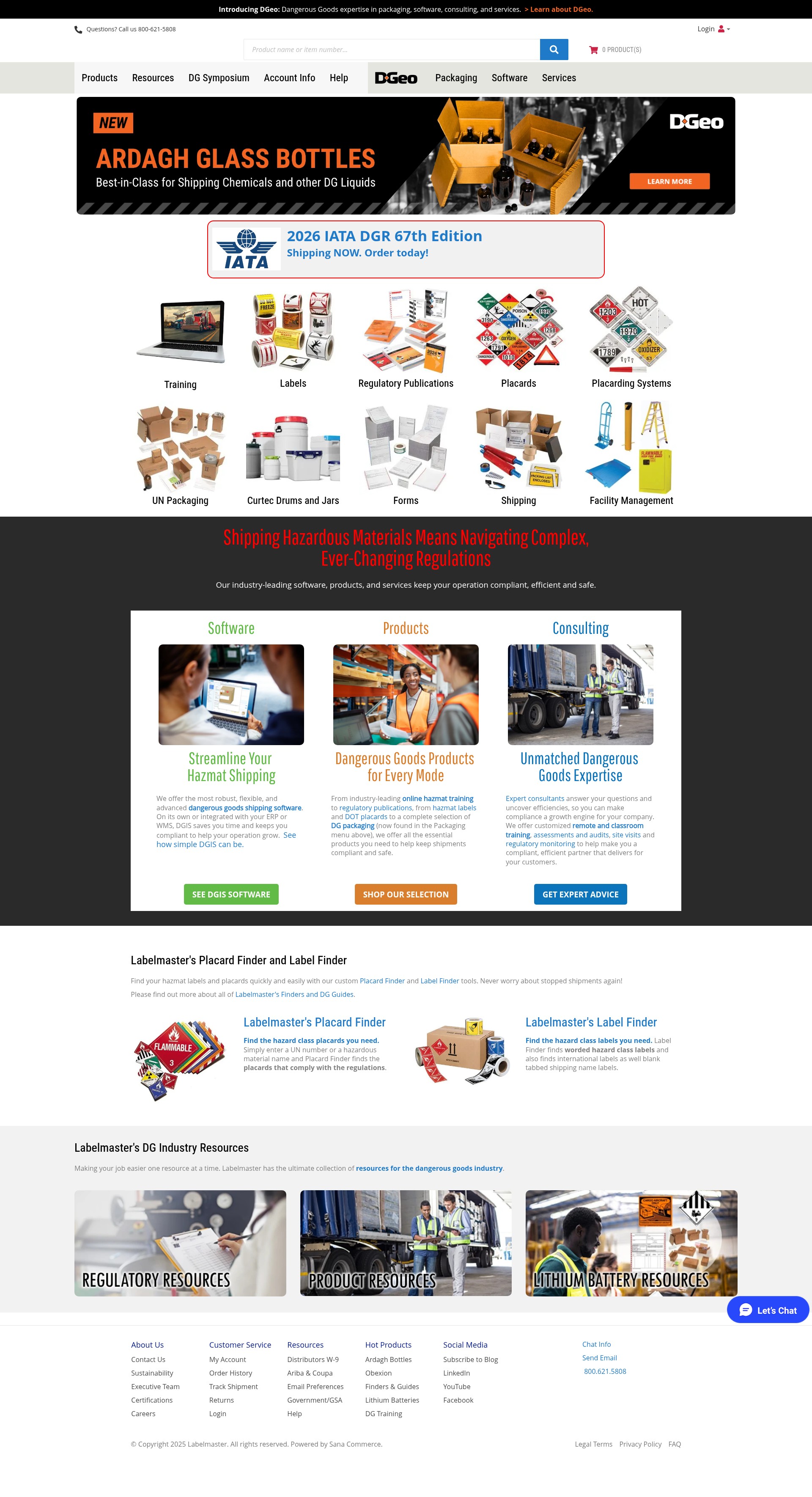 Screenshot of labelmaster.com