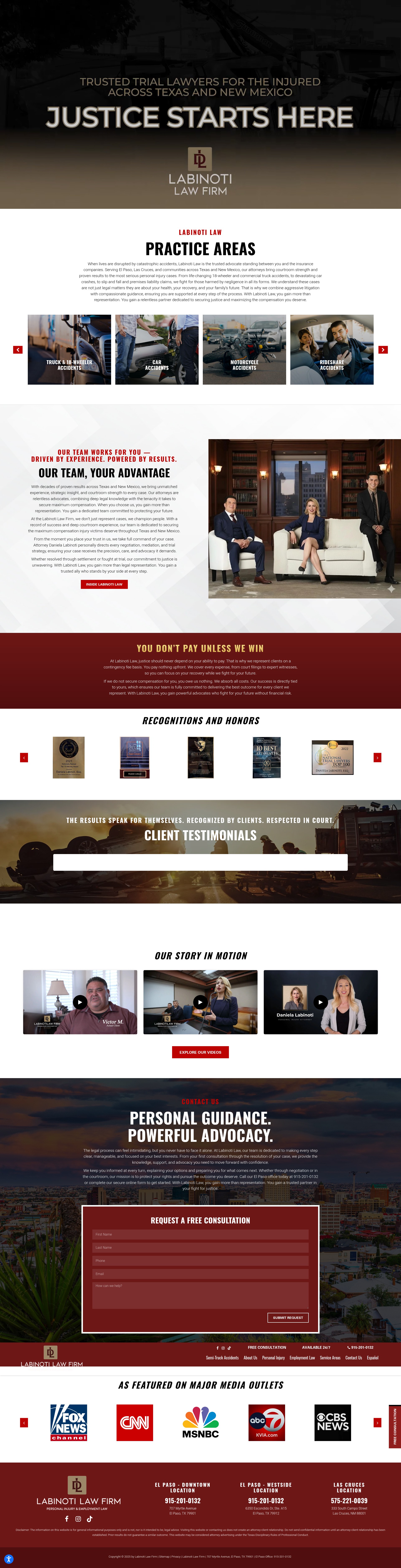 Screenshot of labinotilaw.com