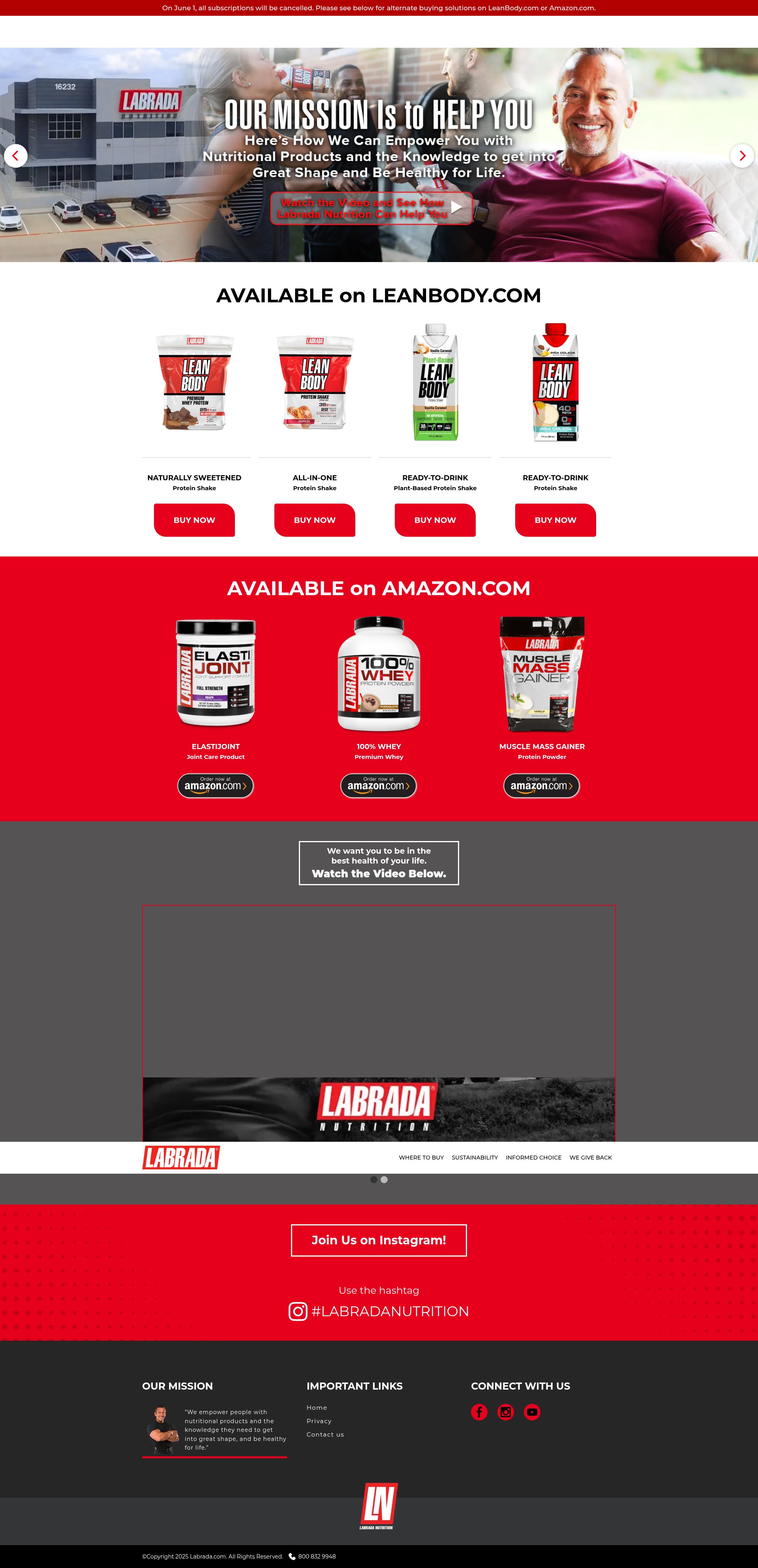 Screenshot of labrada.com