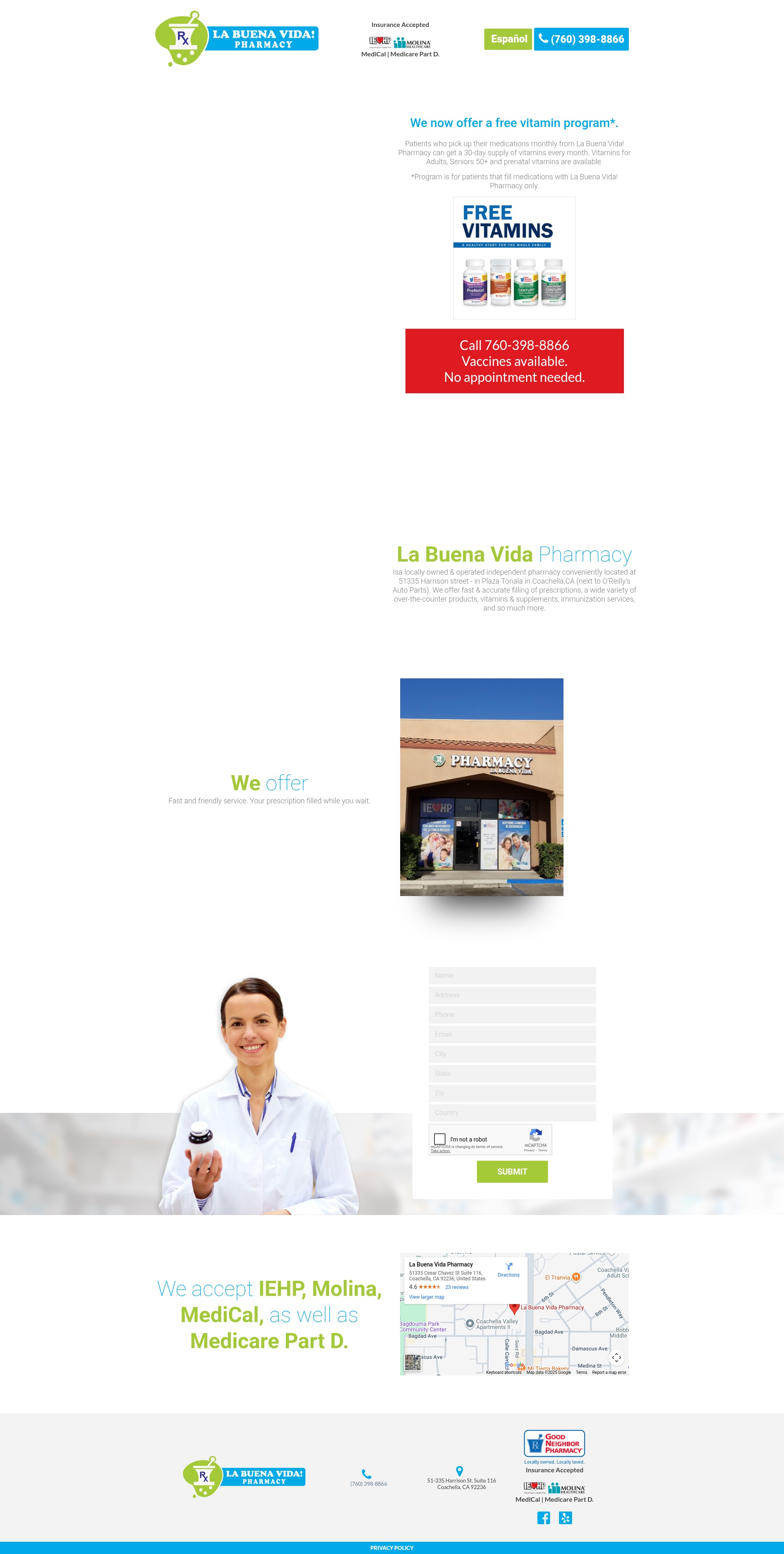 Screenshot of labuenavidapharmacy.com
