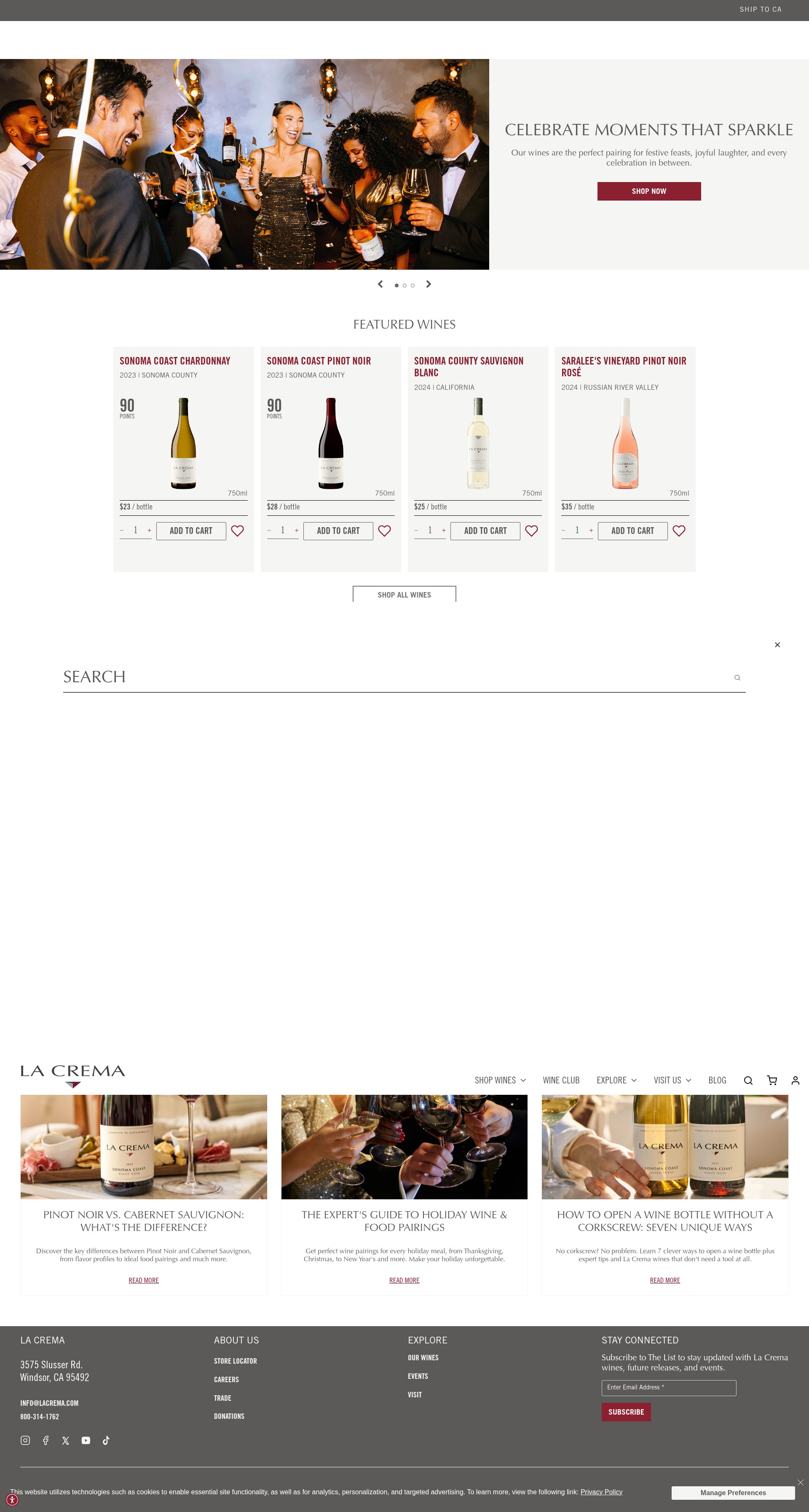 Screenshot of lacrema.com