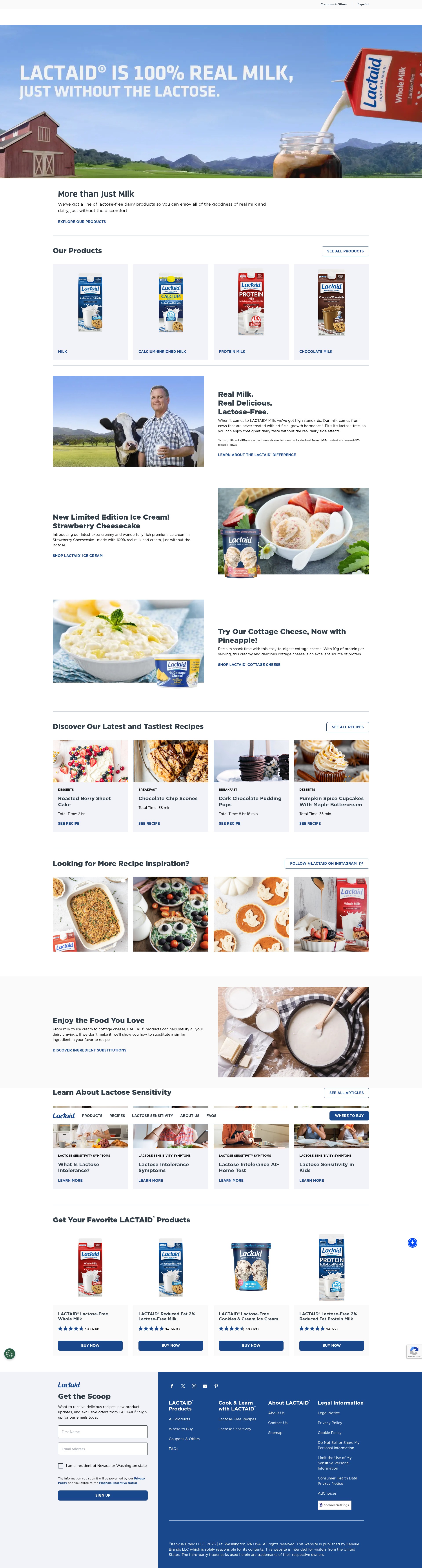 Screenshot of lactaid.com