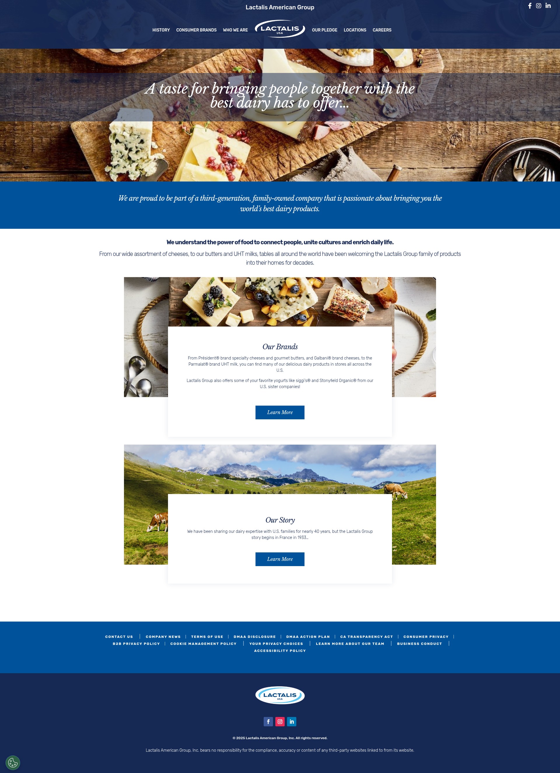 Screenshot of lactalisamericangroup.com
