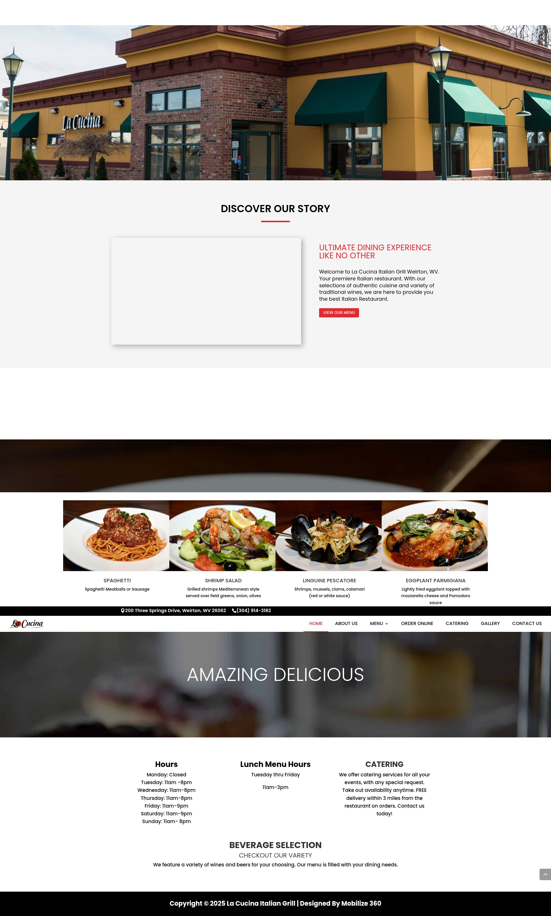 Screenshot of lacucinaweirton.com