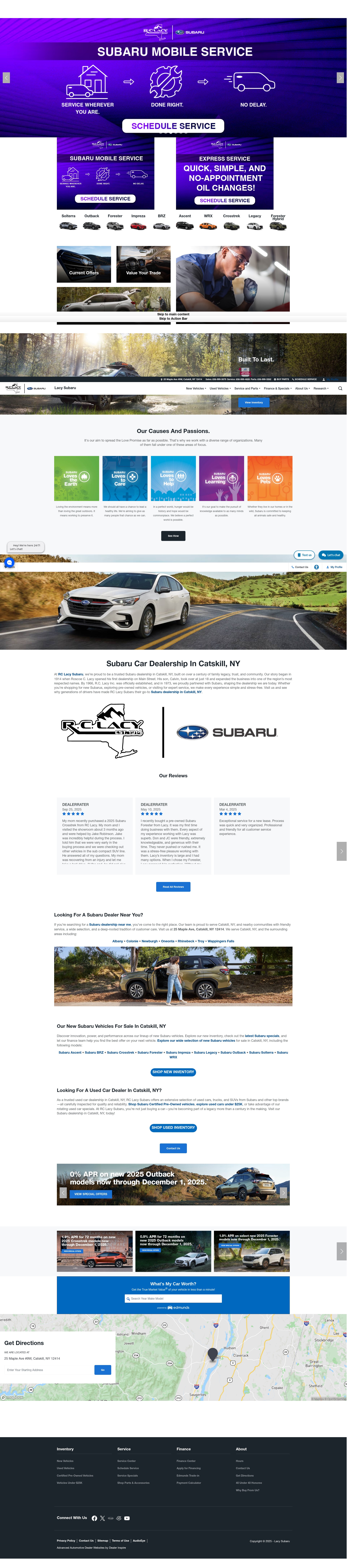 Screenshot of lacysubaru.com