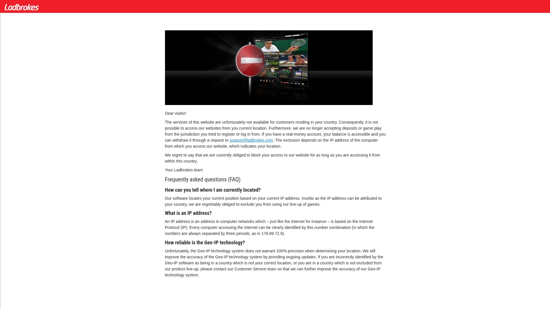 Screenshot of ladbrokes.com