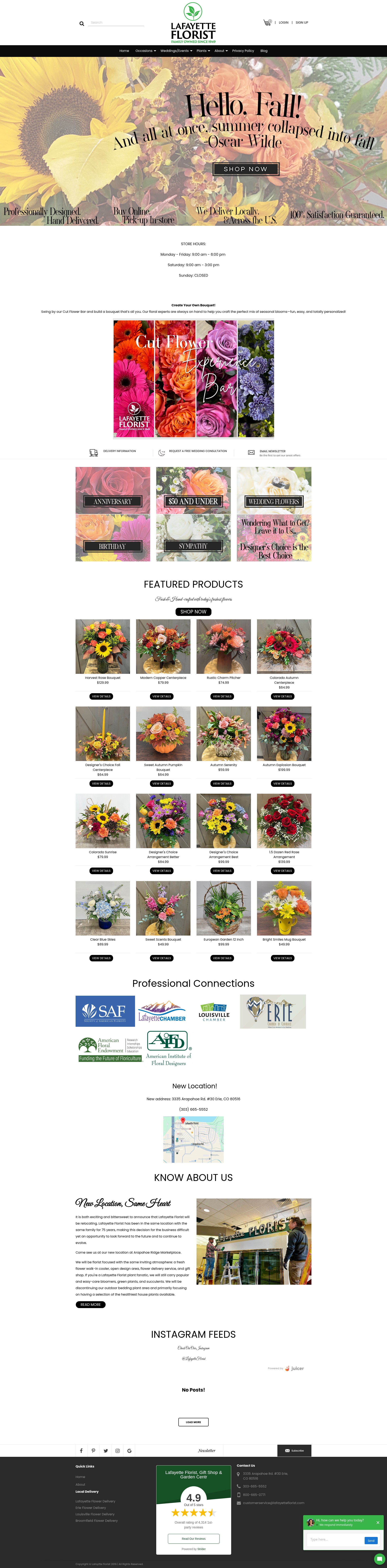 Screenshot of lafayetteflorist.com
