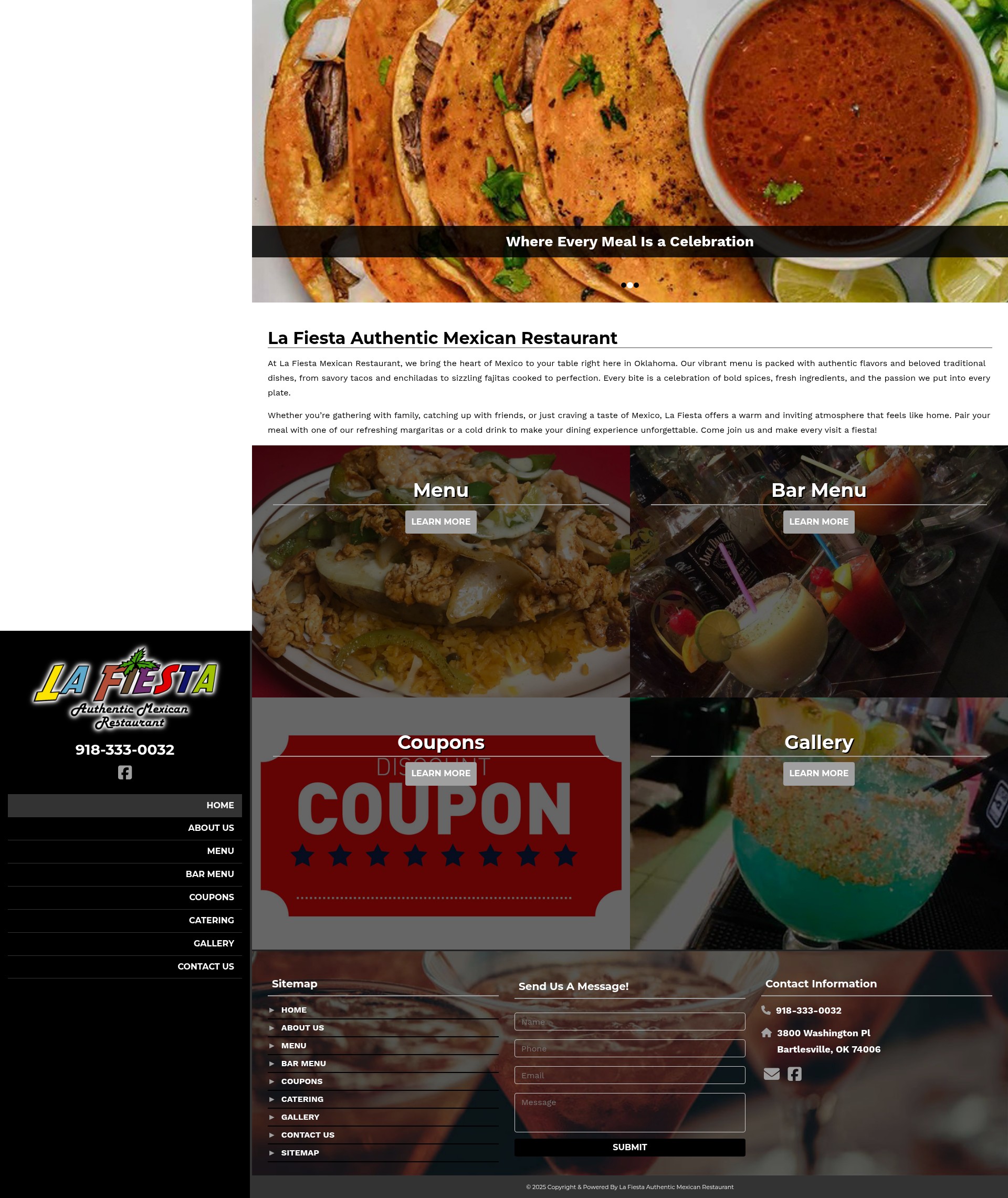 Screenshot of lafiestabartlesville.com