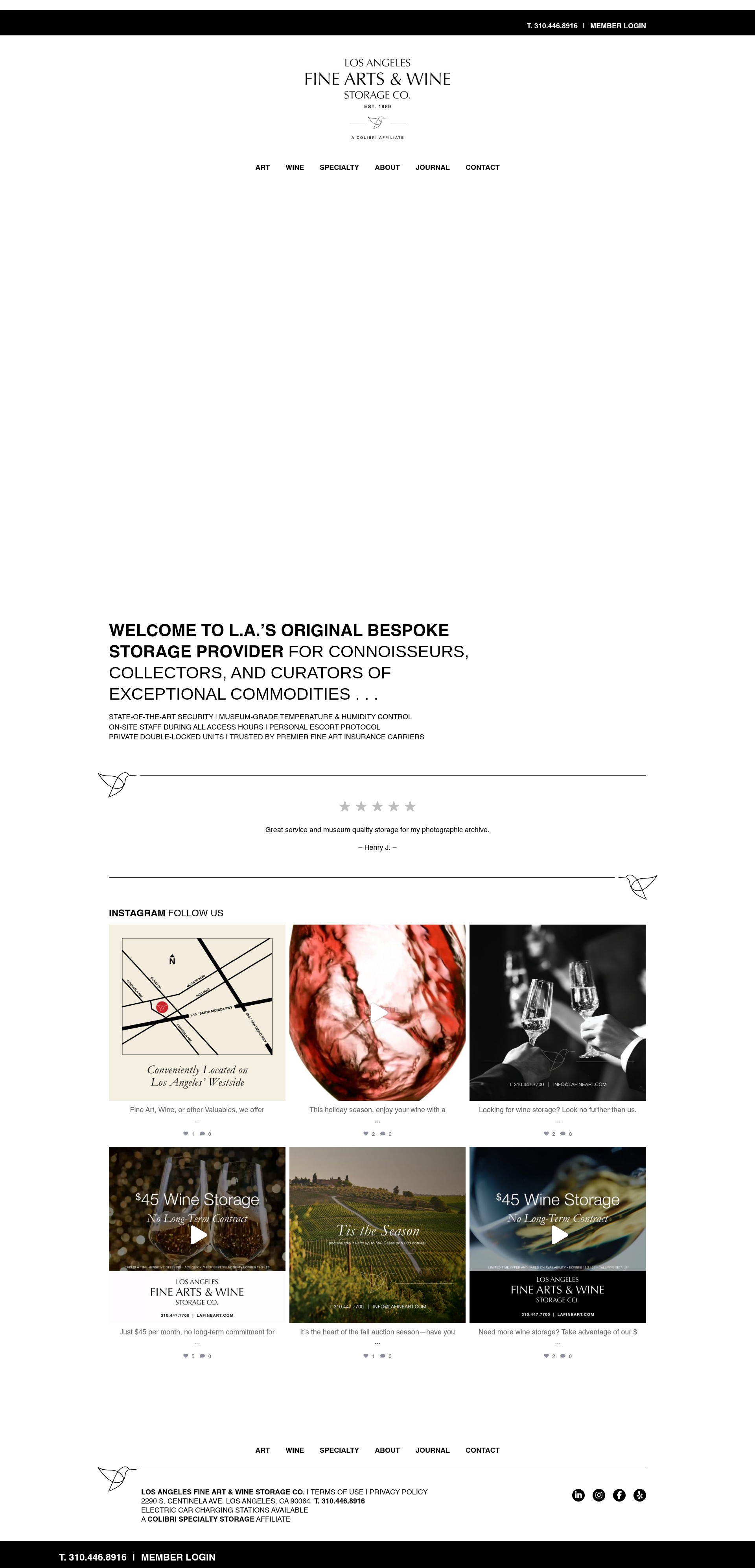 Screenshot of lafineart.com