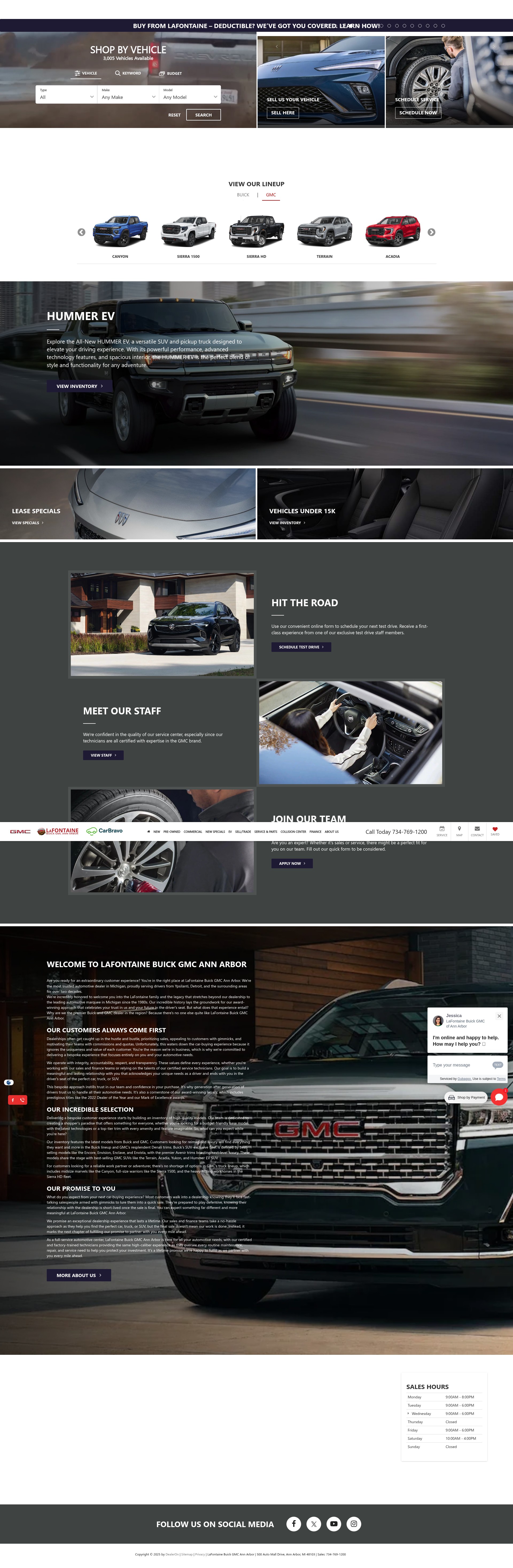 Screenshot of lafontainebuickgmcannarbor.com