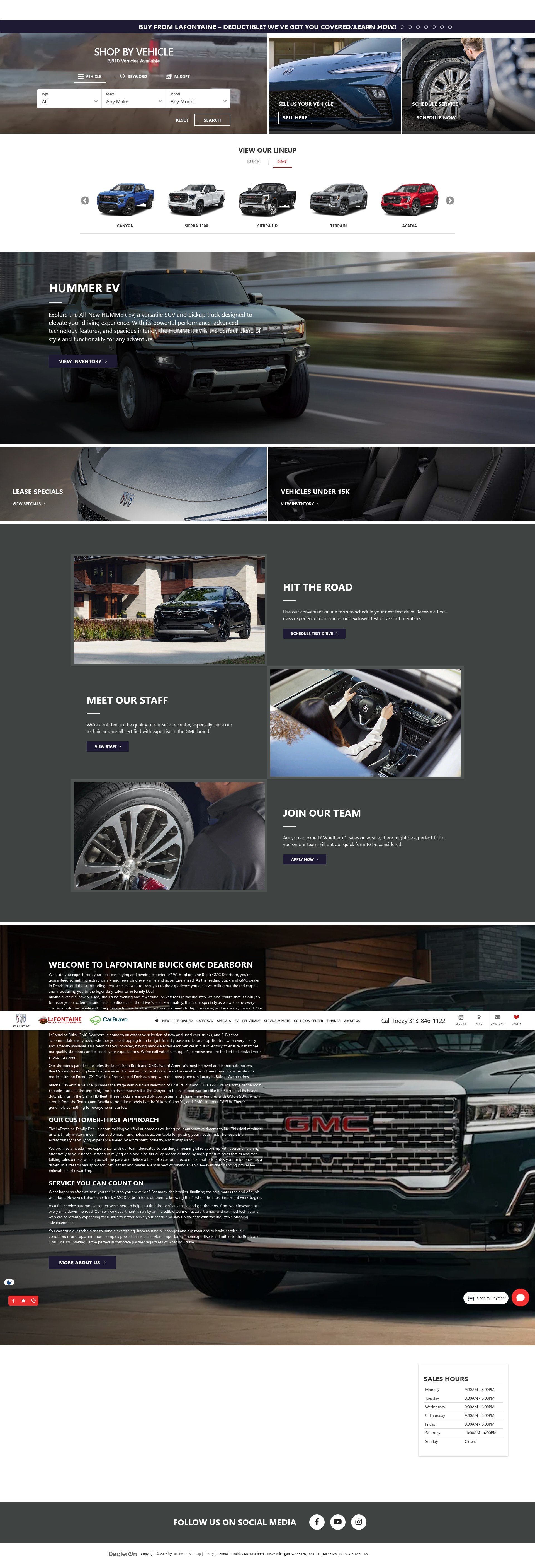 Screenshot of lafontainebuickgmcdearborn.com