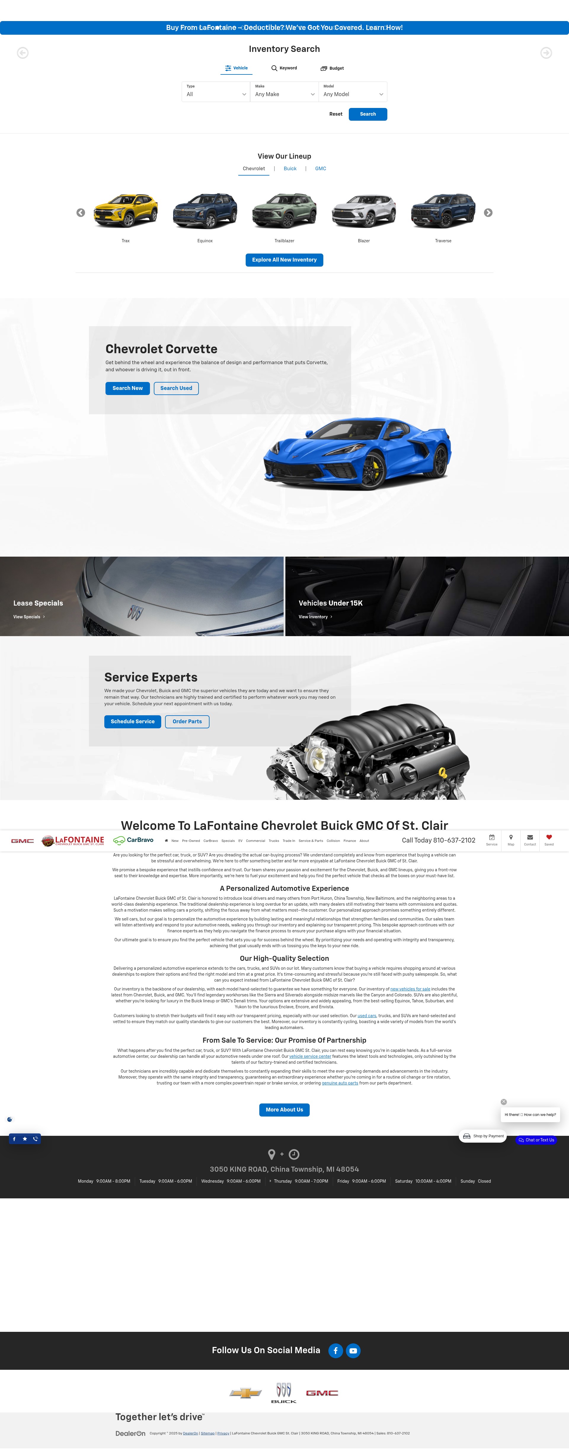 Screenshot of lafontainechevroletbuickgmc.com