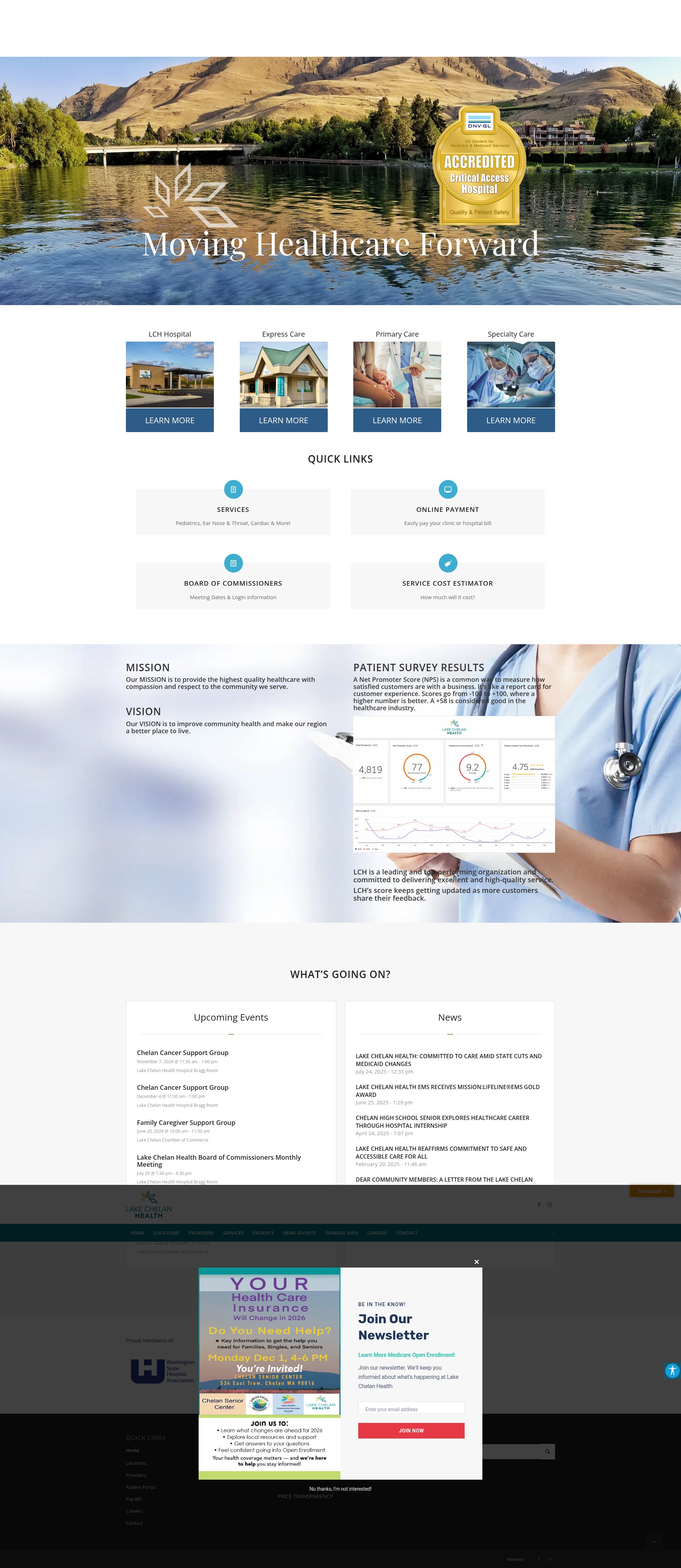 Screenshot of lakechelanhealth.org