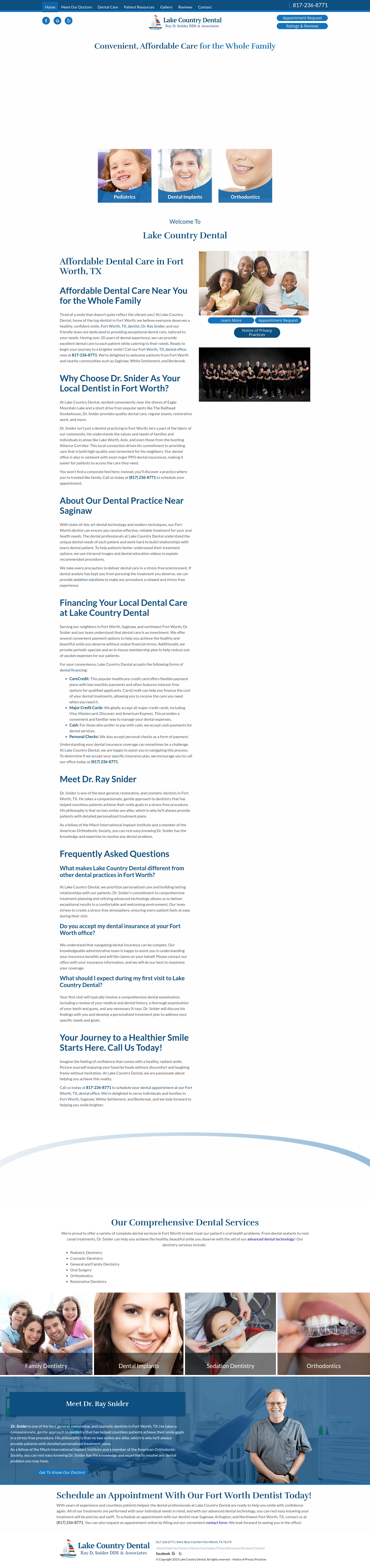 Screenshot of lakecountrydental.com