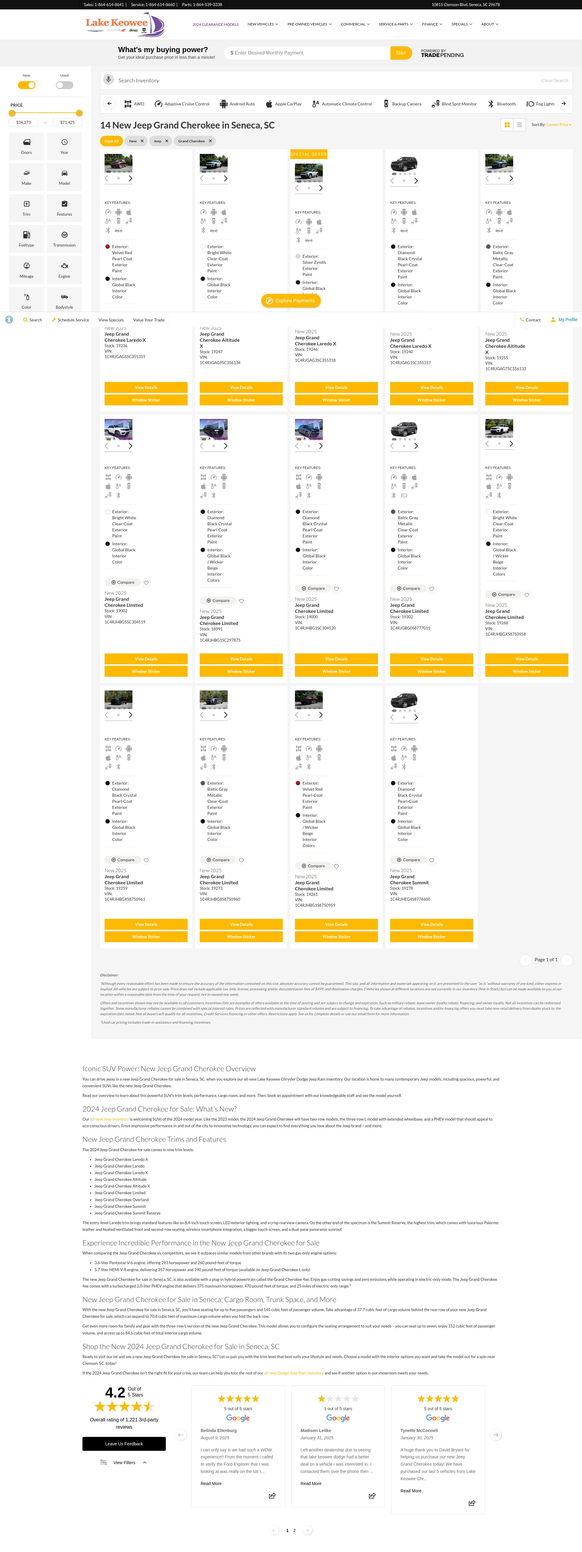 Screenshot of lakekeoweechryslerdodge.com