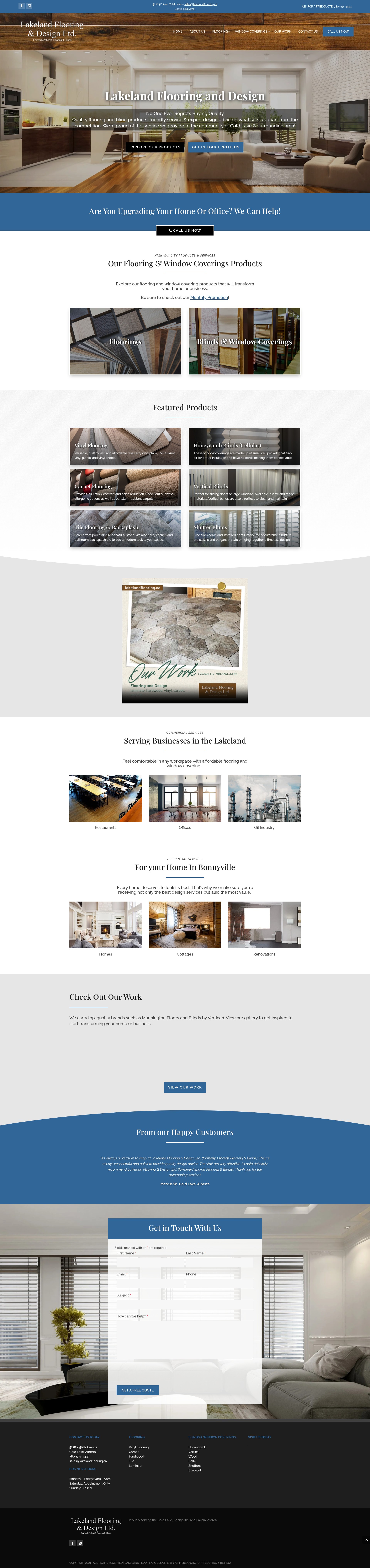 Screenshot of lakelandflooring.ca