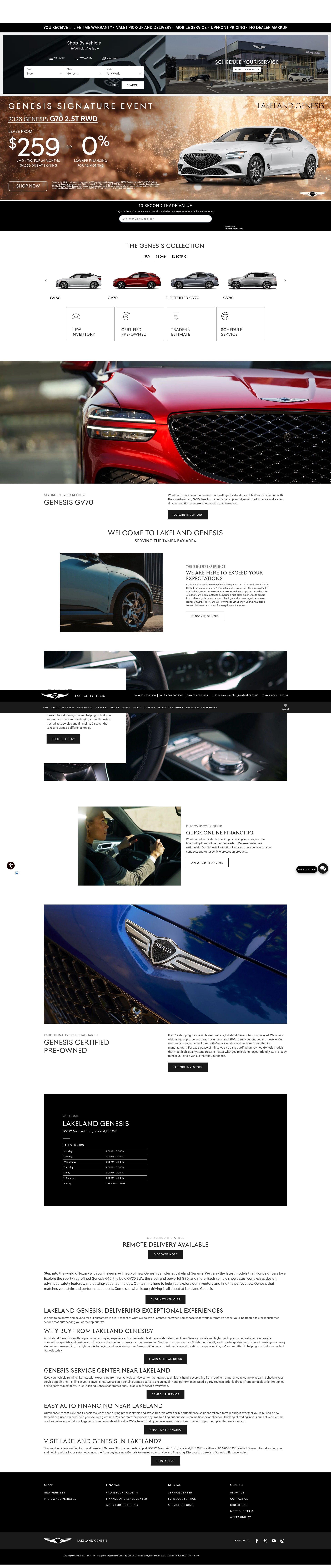 Screenshot of lakelandgenesis.com