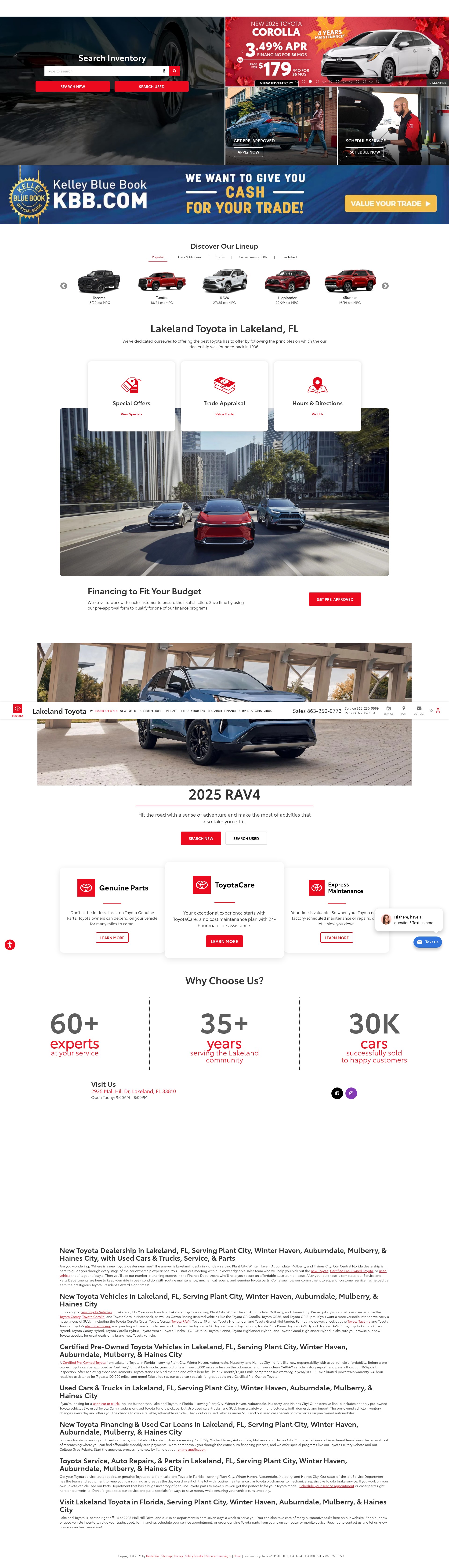 Screenshot of lakelandtoyota.com