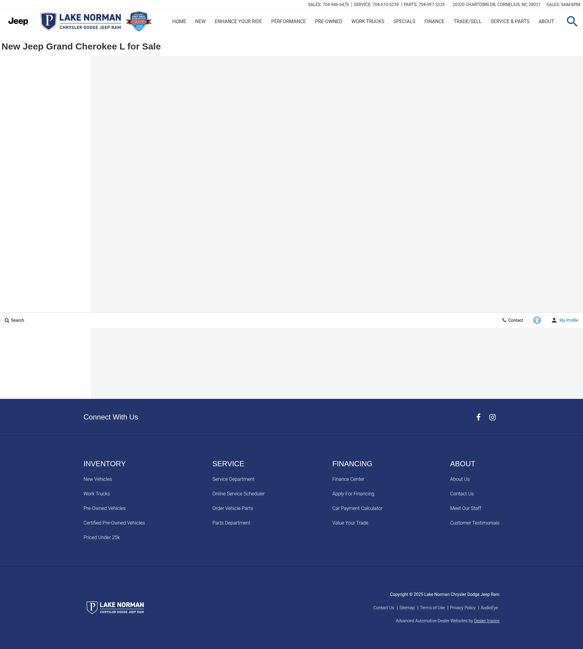 Screenshot of lakenormanchrysler.com