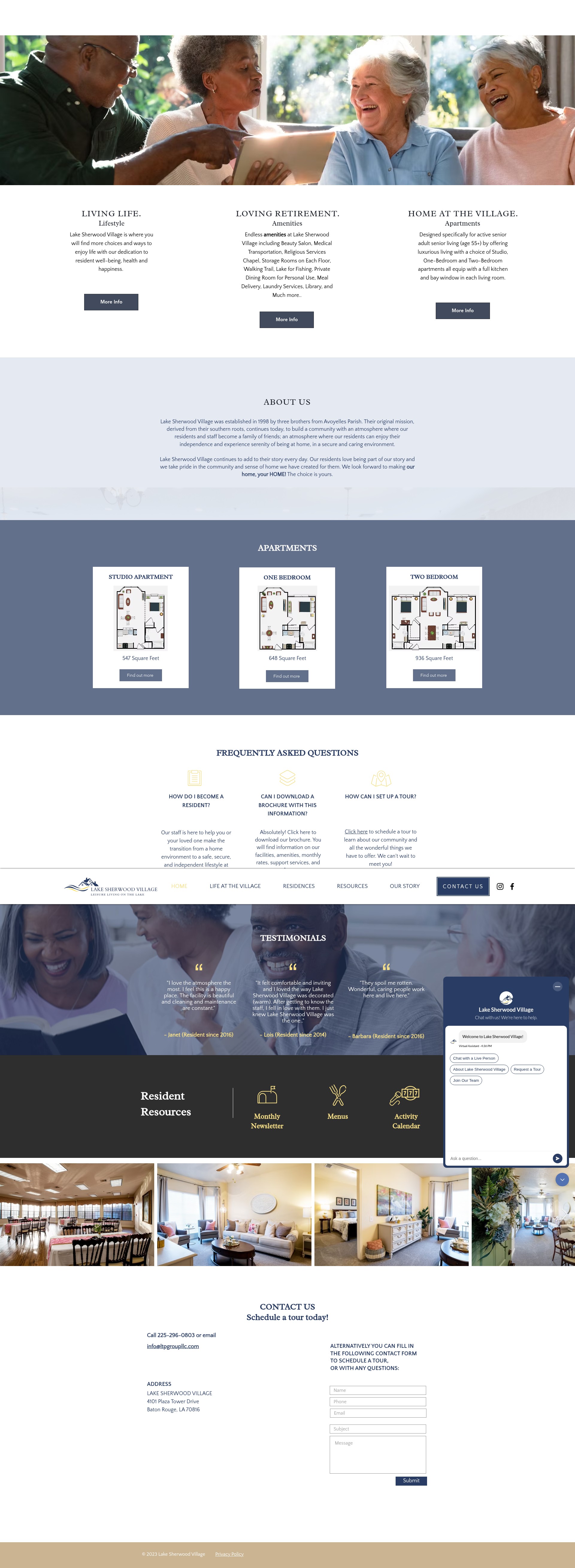 Screenshot of lakesherwoodvillage.com