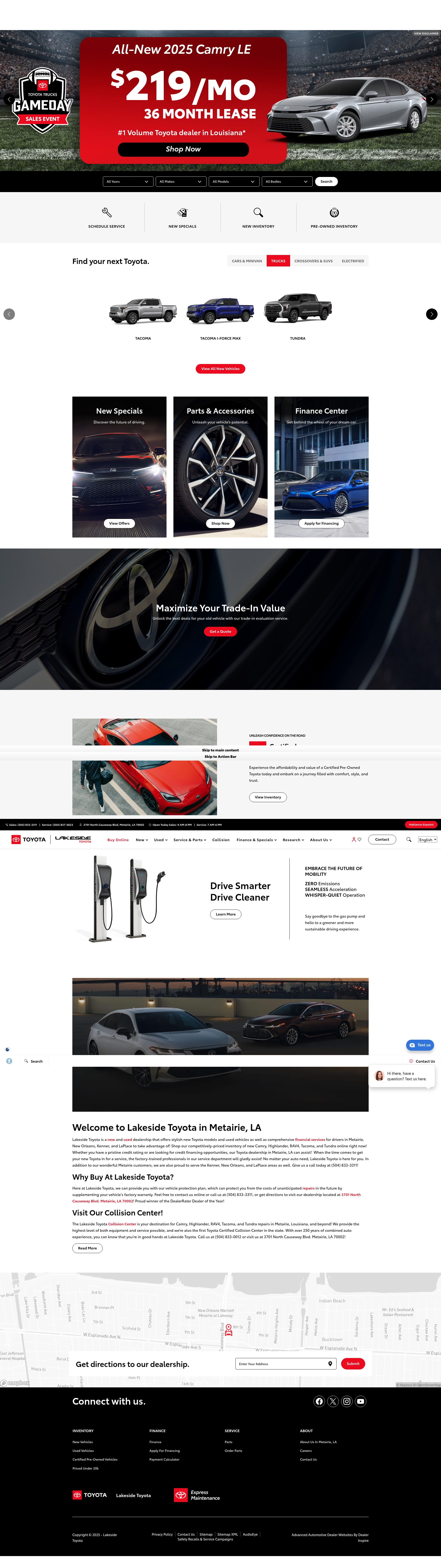 Screenshot of lakesidetoyota.com