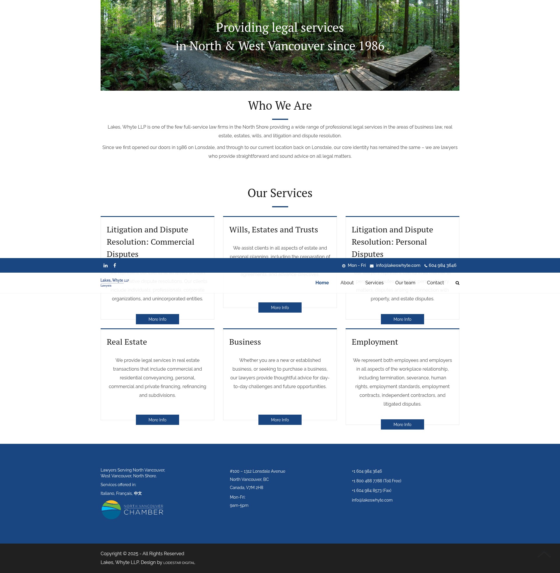 Screenshot of lakeswhyte.com