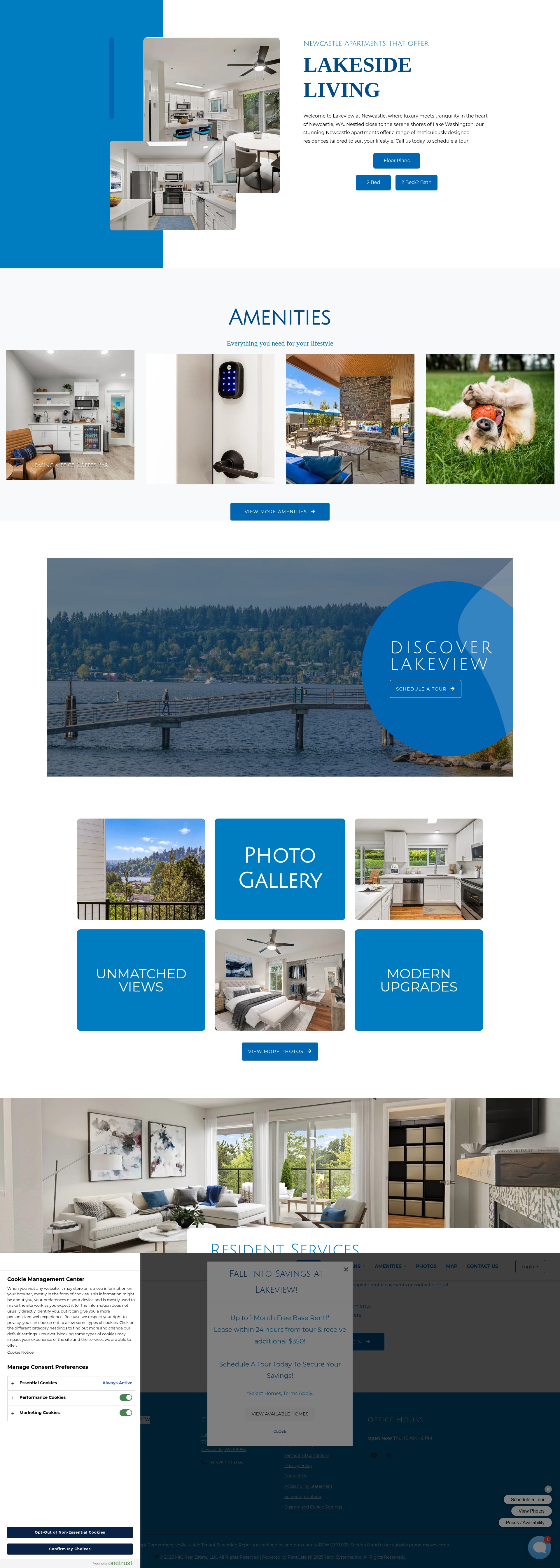 Screenshot of lakeviewatnewcastle.com