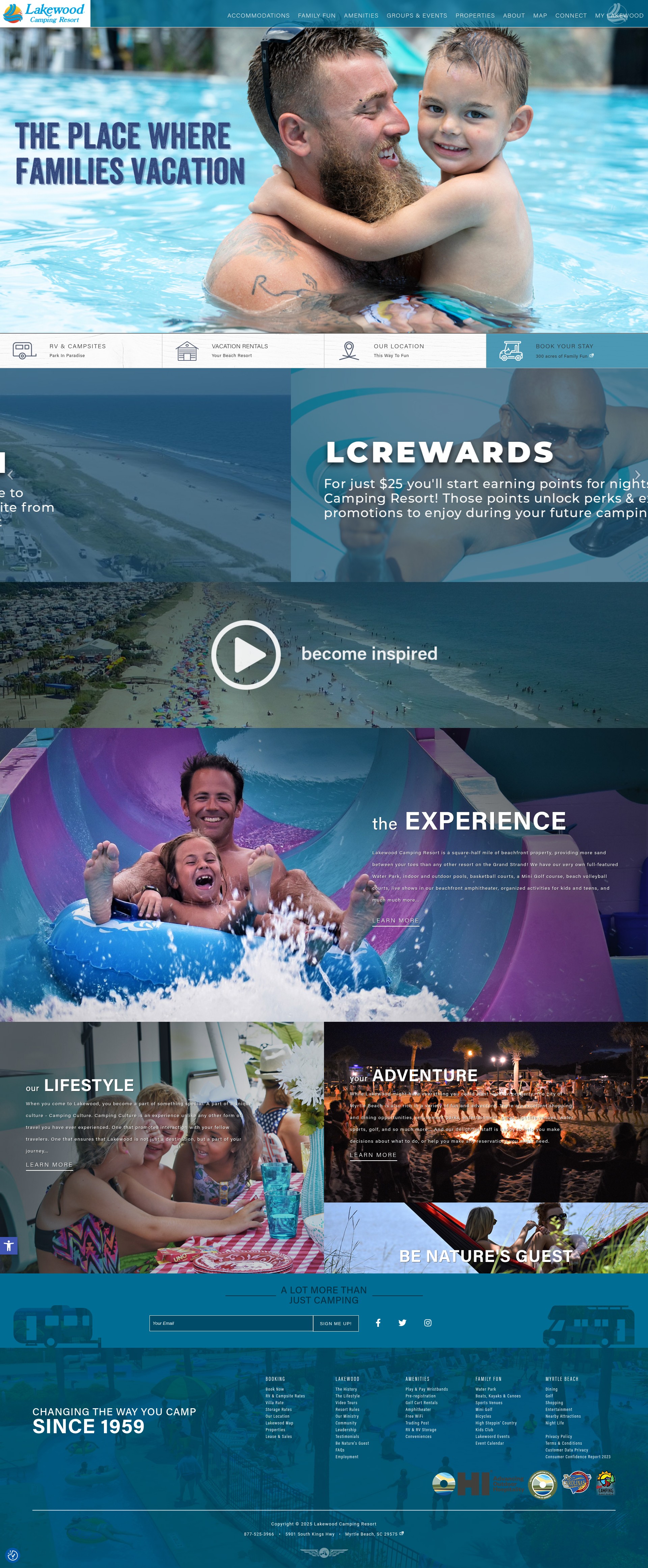 Screenshot of lakewoodcampground.com