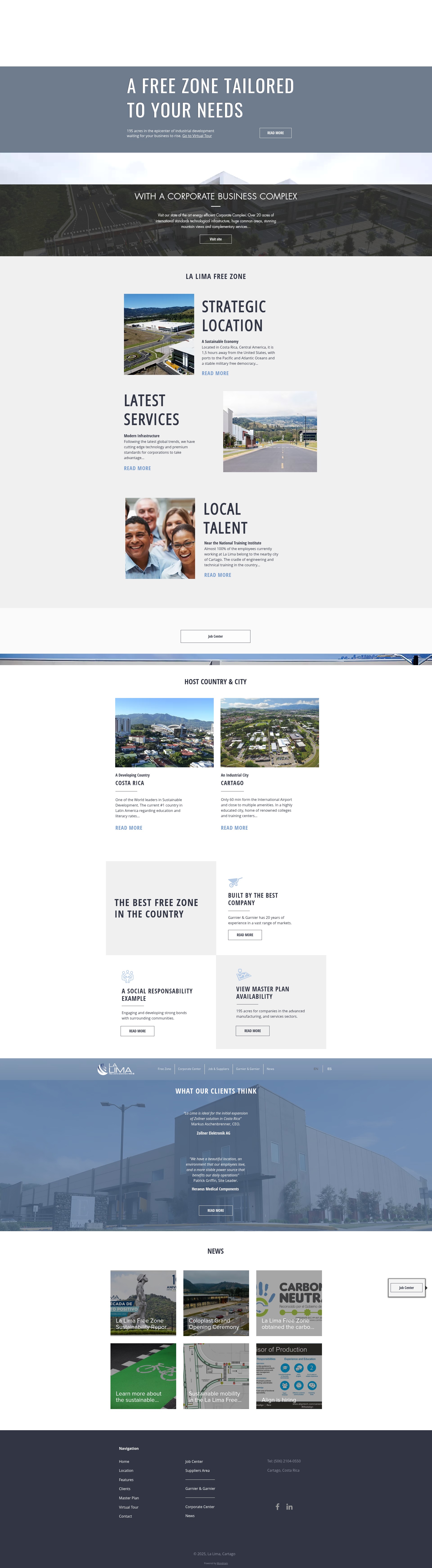 Screenshot of lalimafreezone.com