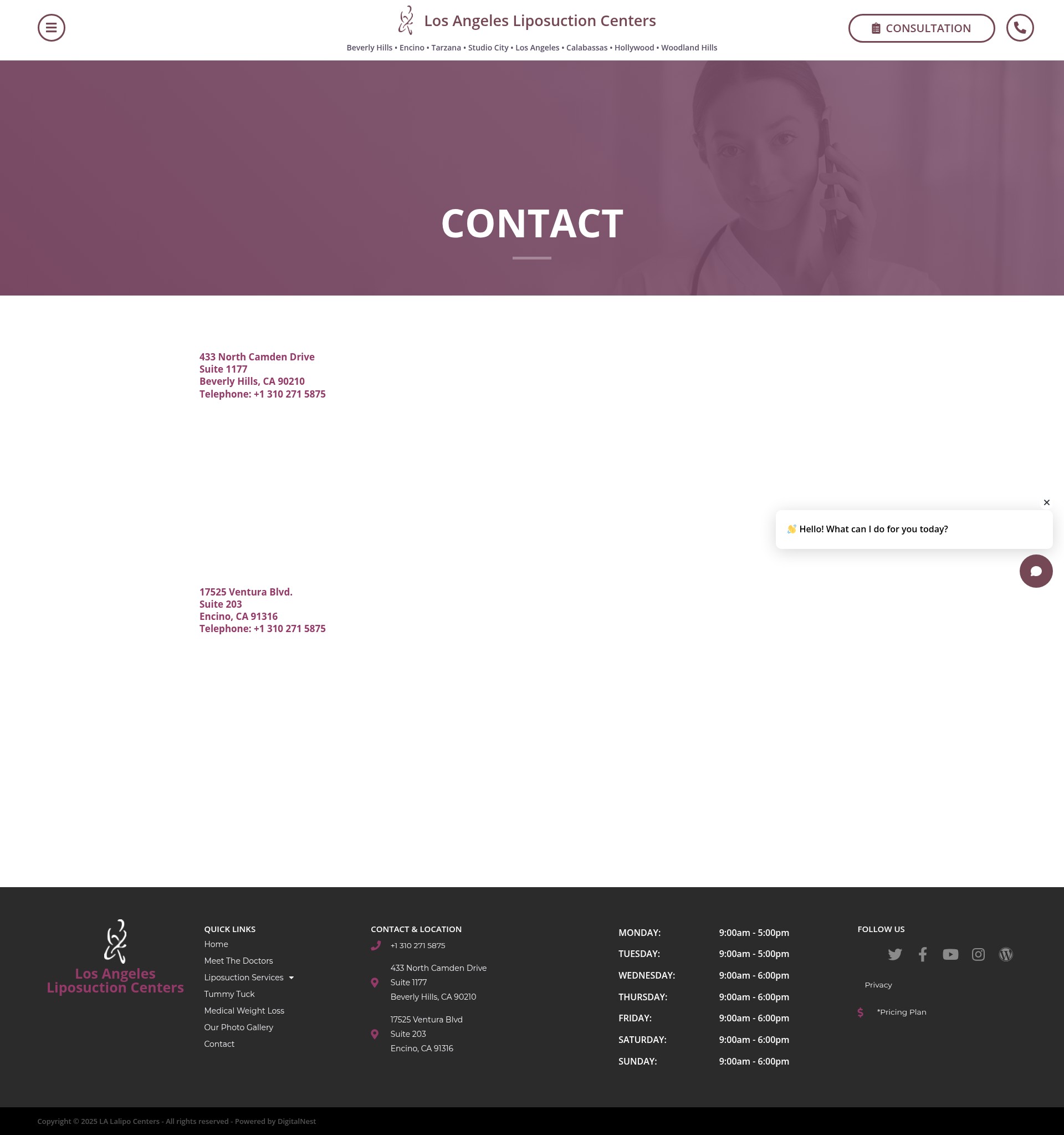 Screenshot of lalipocenters.com