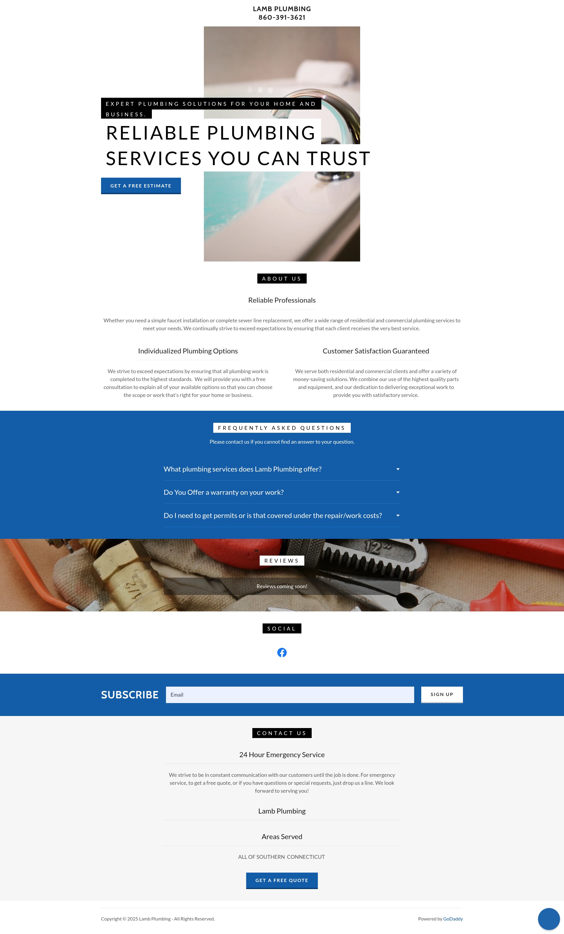 Screenshot of lambplumbingllc.com