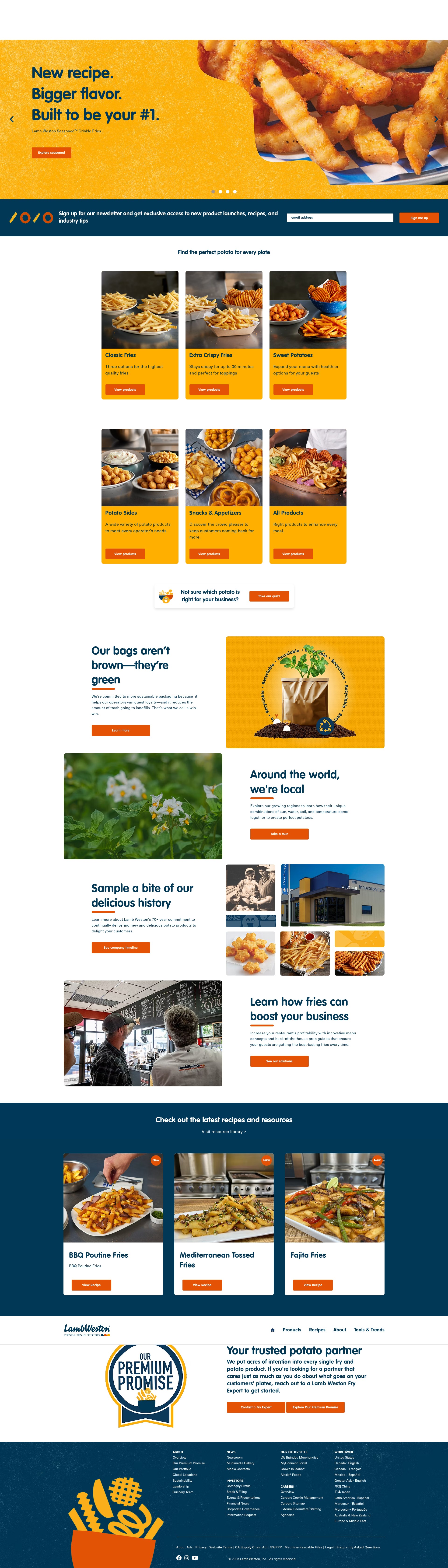 Screenshot of lambweston.com