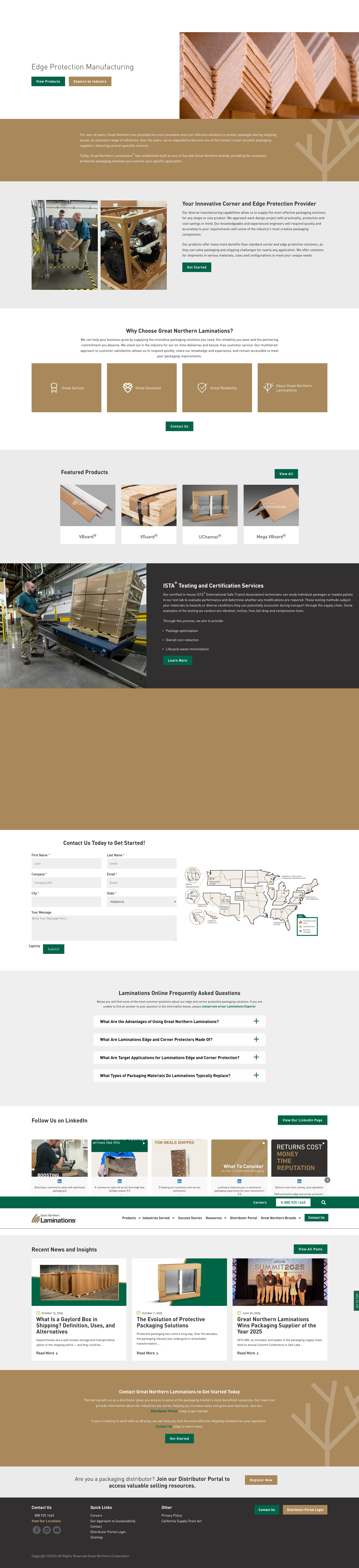 Screenshot of laminationsonline.com