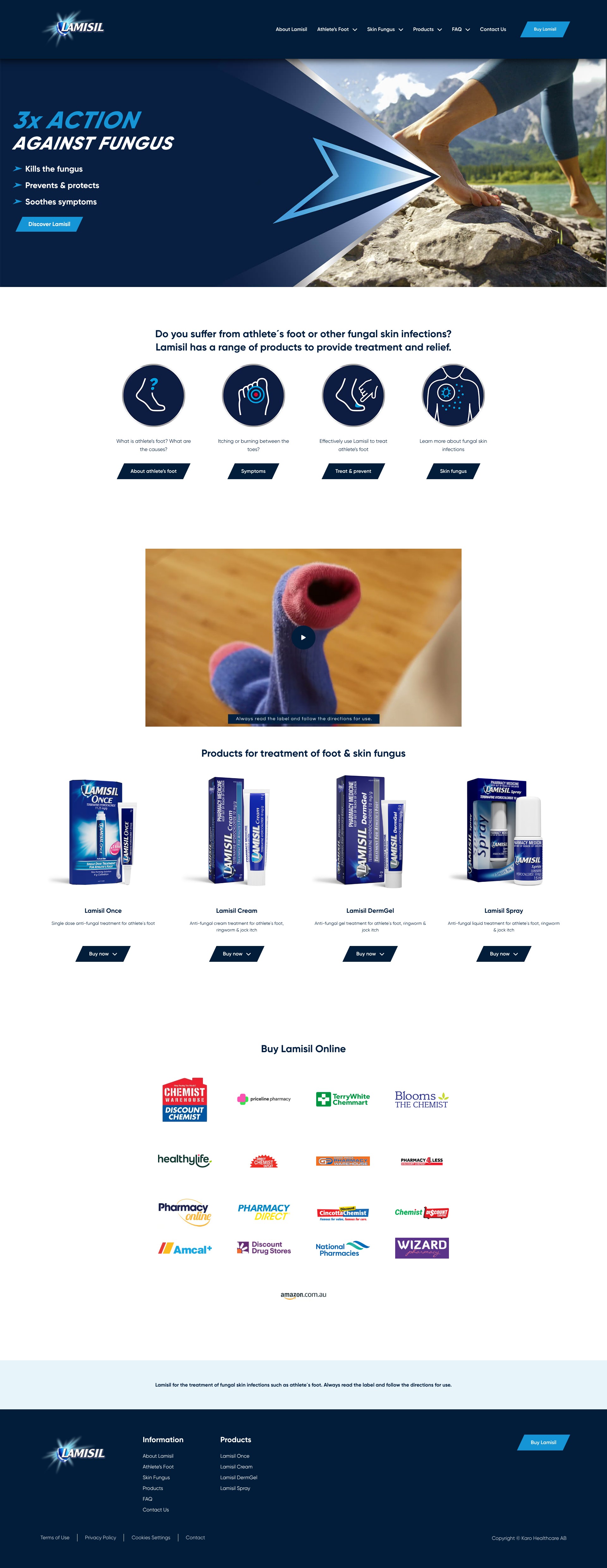 Screenshot of lamisil.com.au