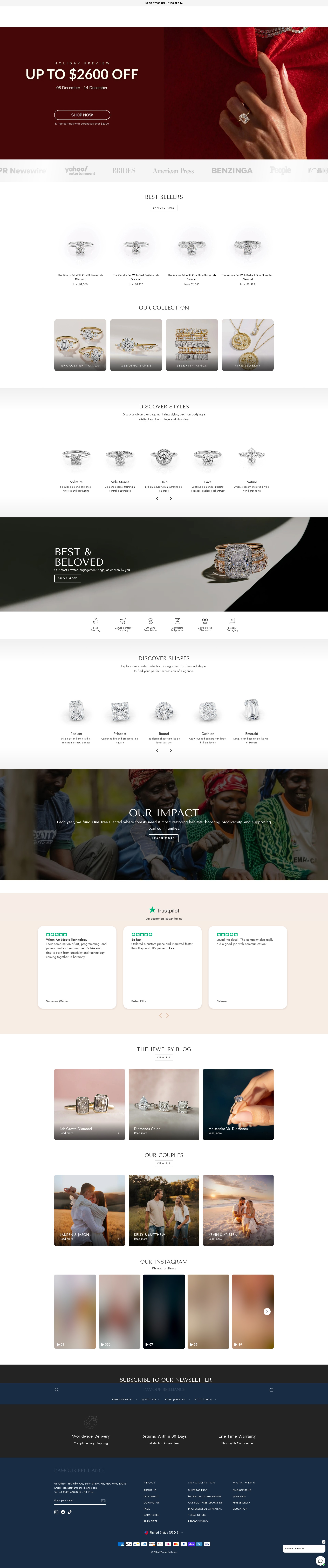 Screenshot of lamourbrilliance.com