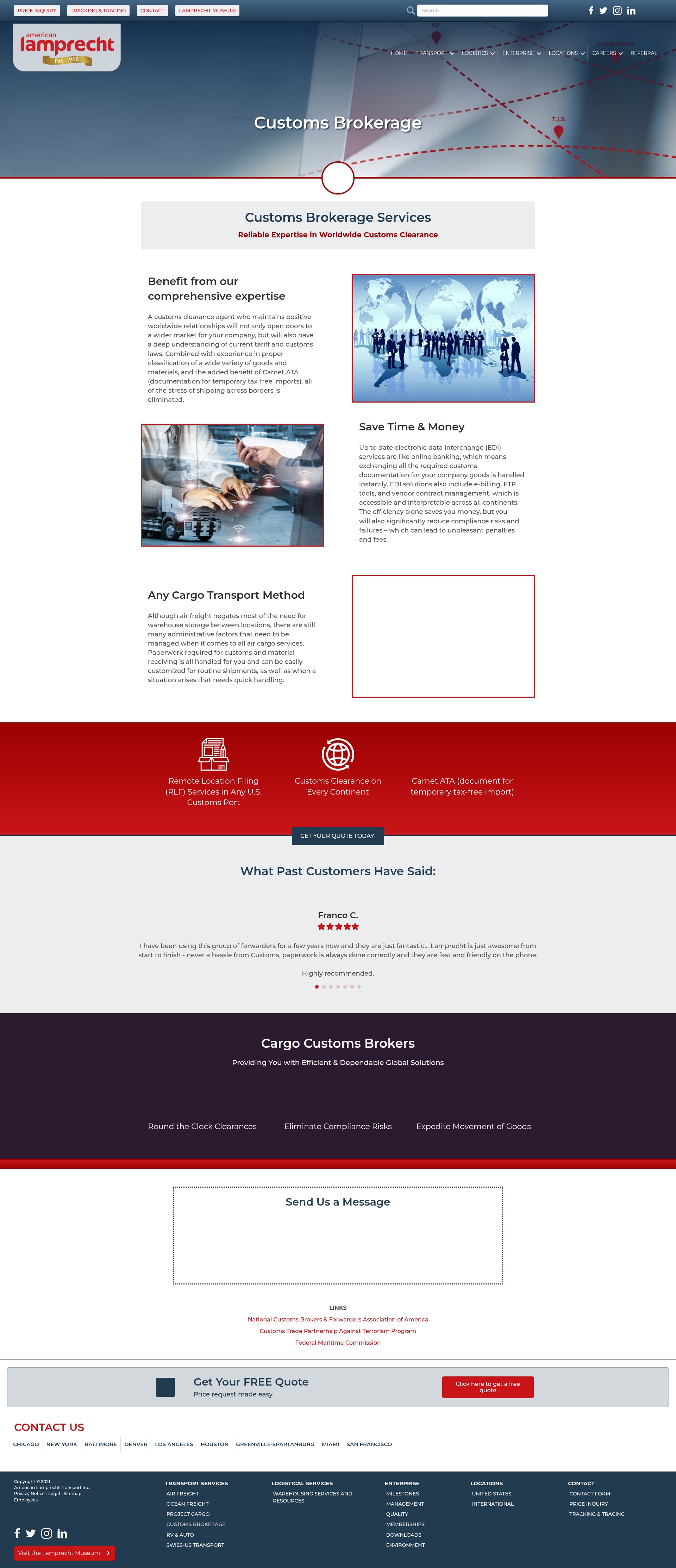 Screenshot of lamprechtusa.com