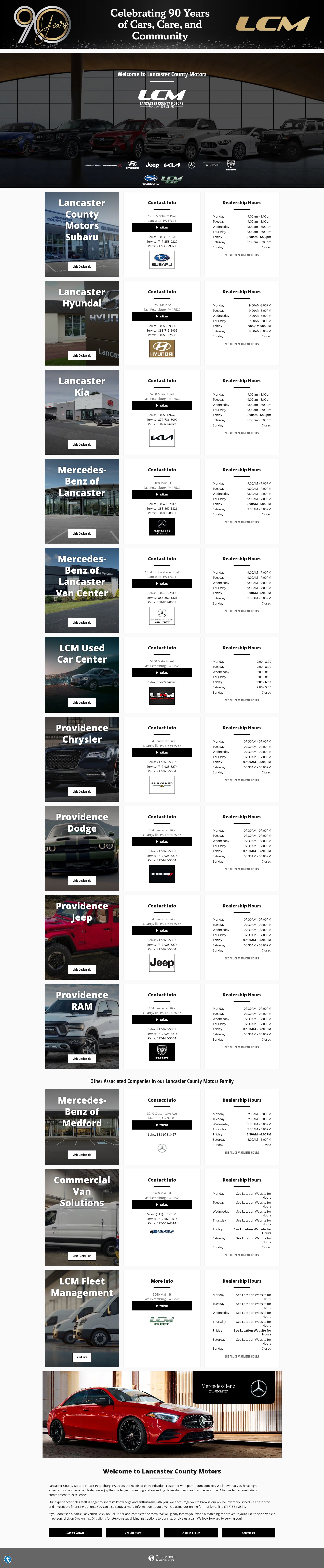 Screenshot of lancastercountymotors.com